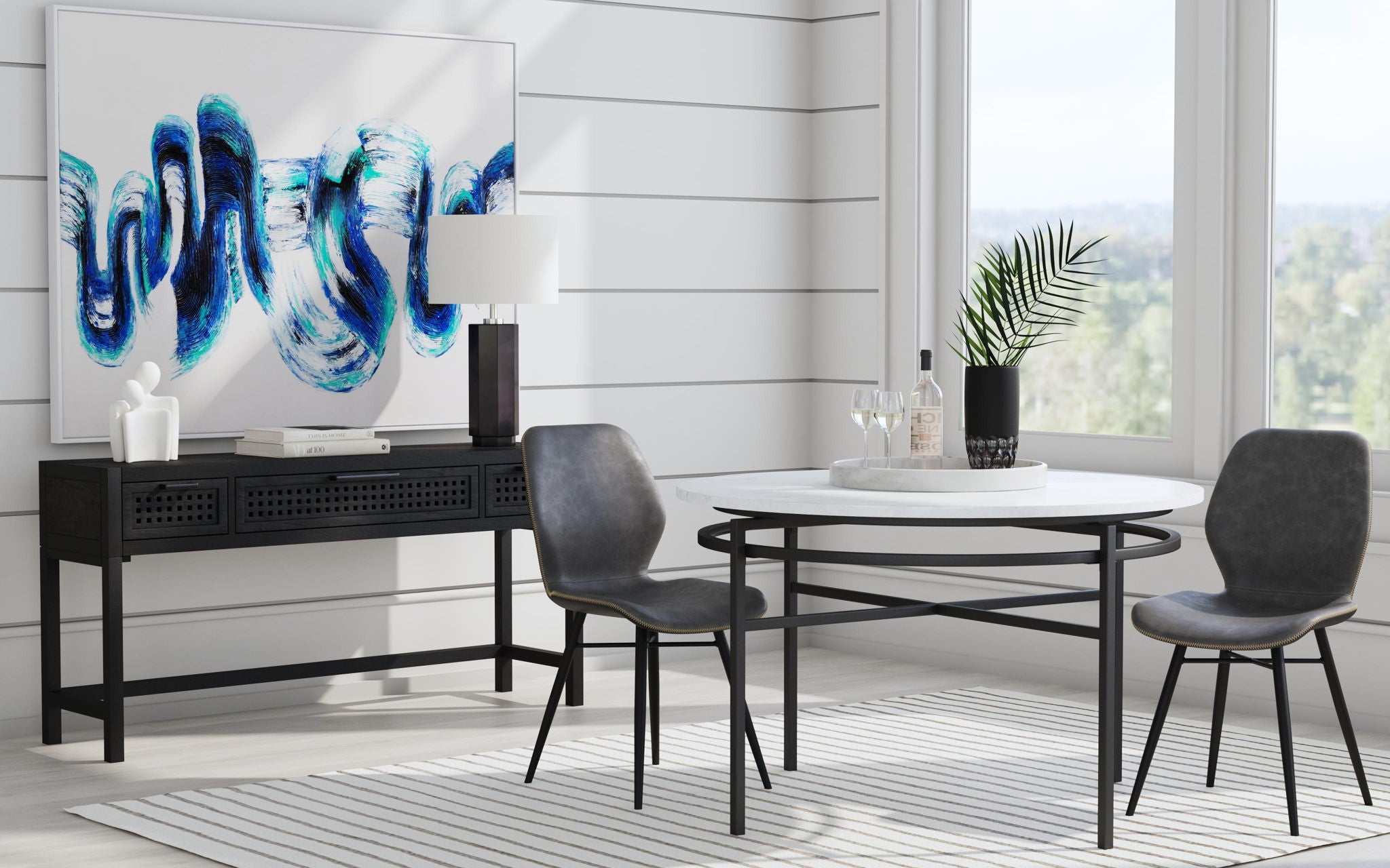 In Motion Canvas Art - White