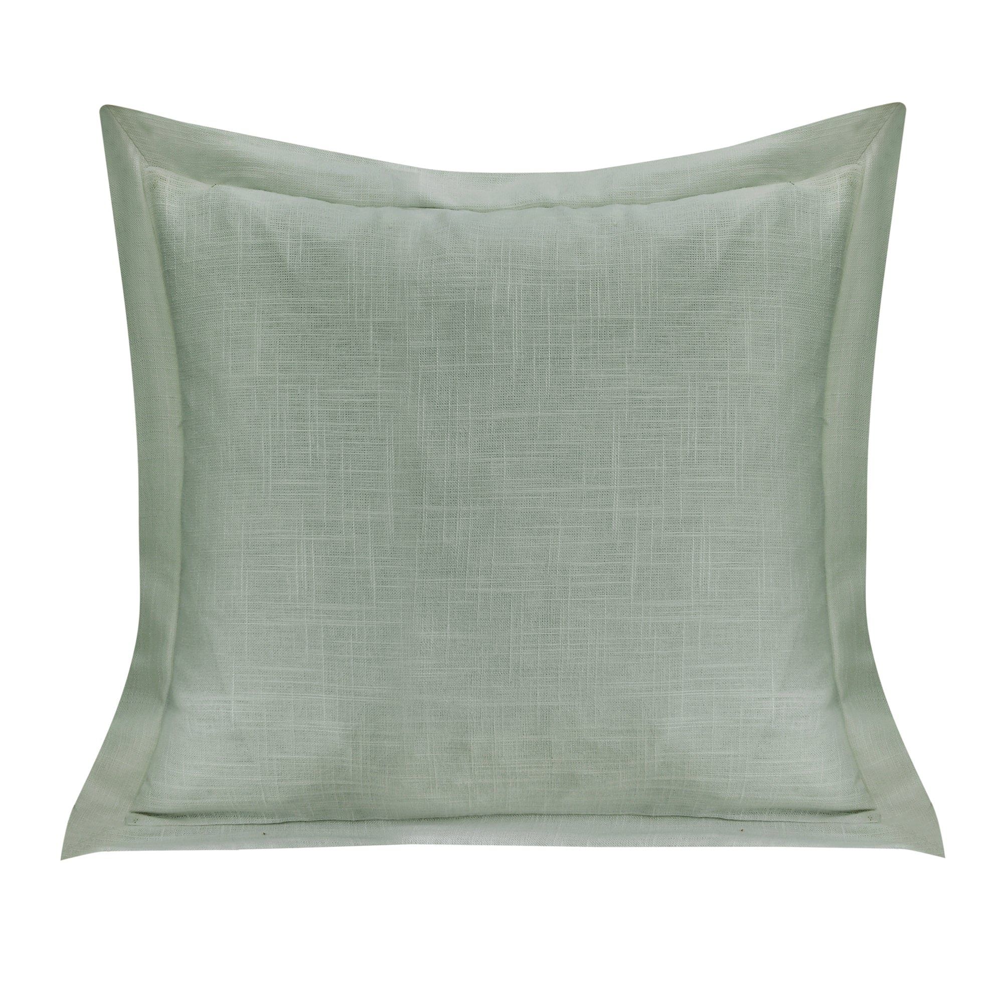 Luna - Single Flanged Washed Linen Pillow - Sage