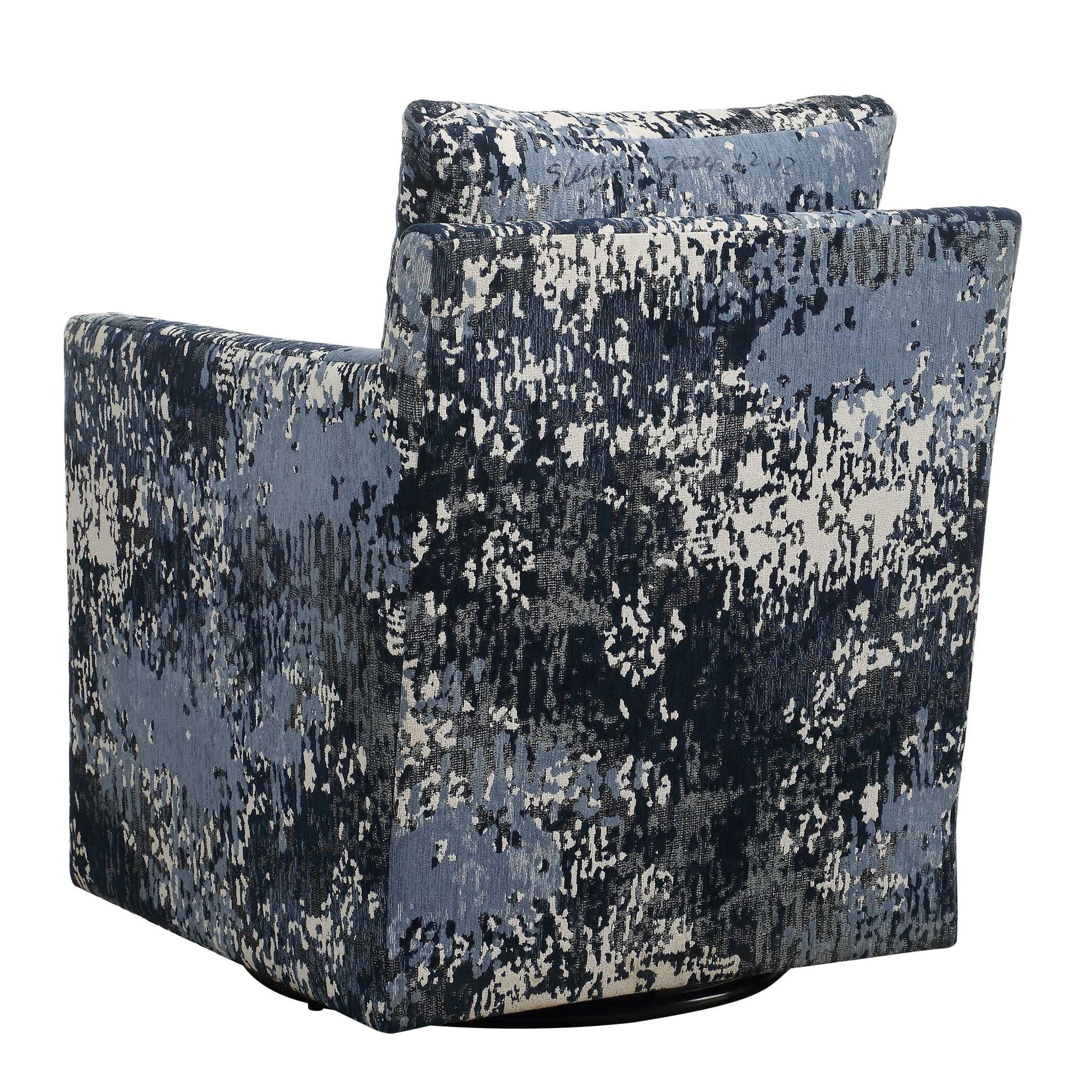 Tisdell - Patterned Swivel/Glider - Blue