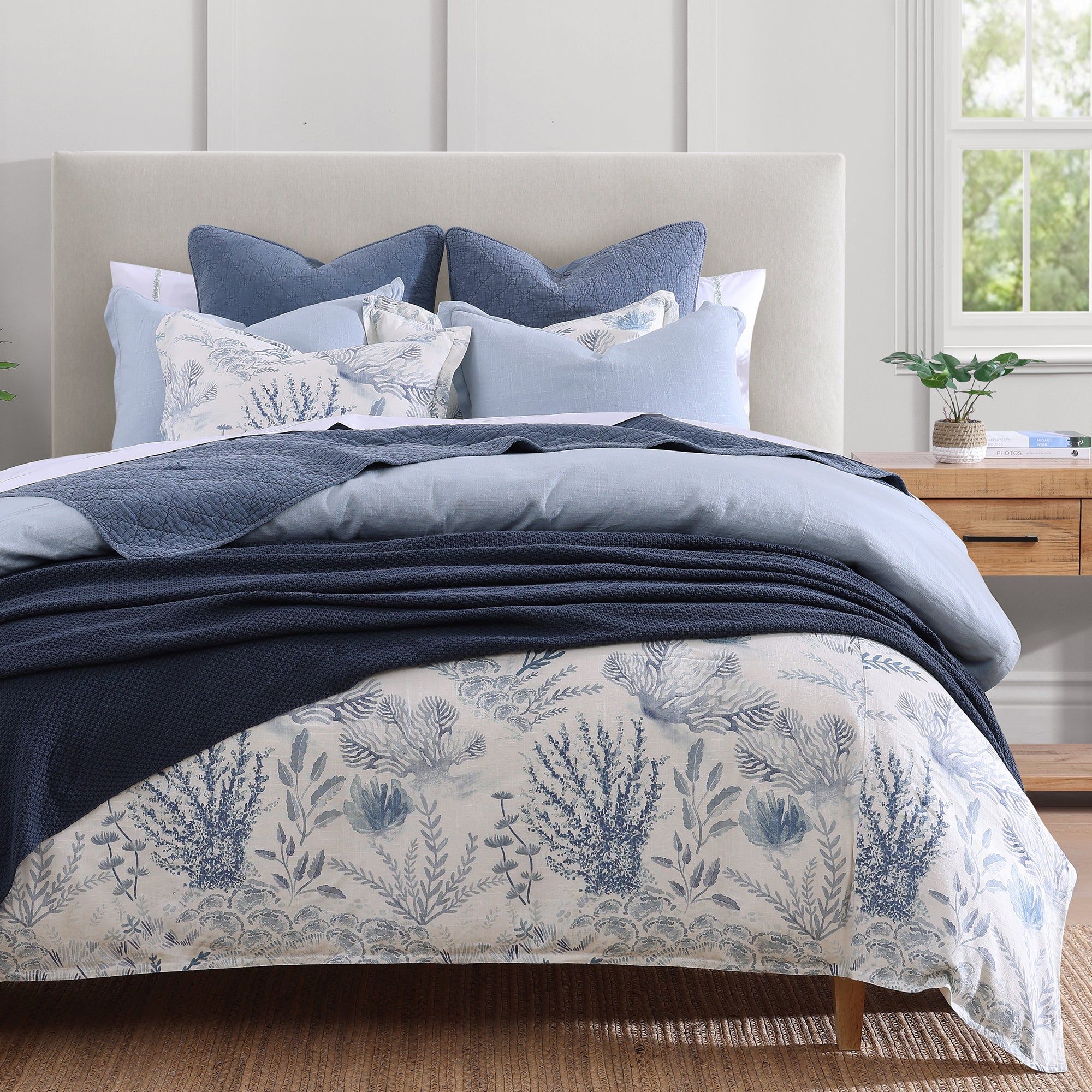 Oceania - King Comforter Set (Set of 3) - Blue