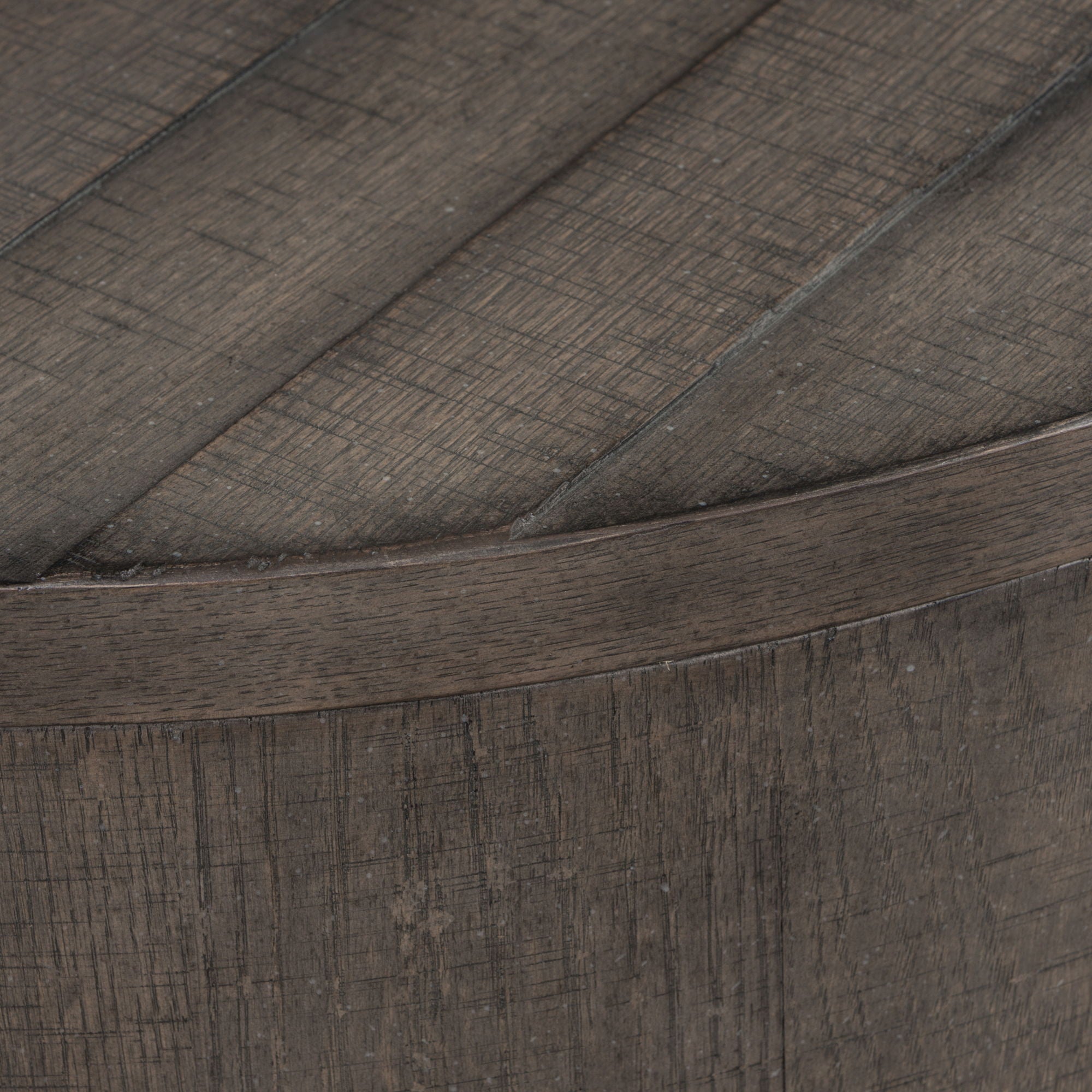 Modern Farmhouse - Drum Cocktail Table - Dusty Charcoal