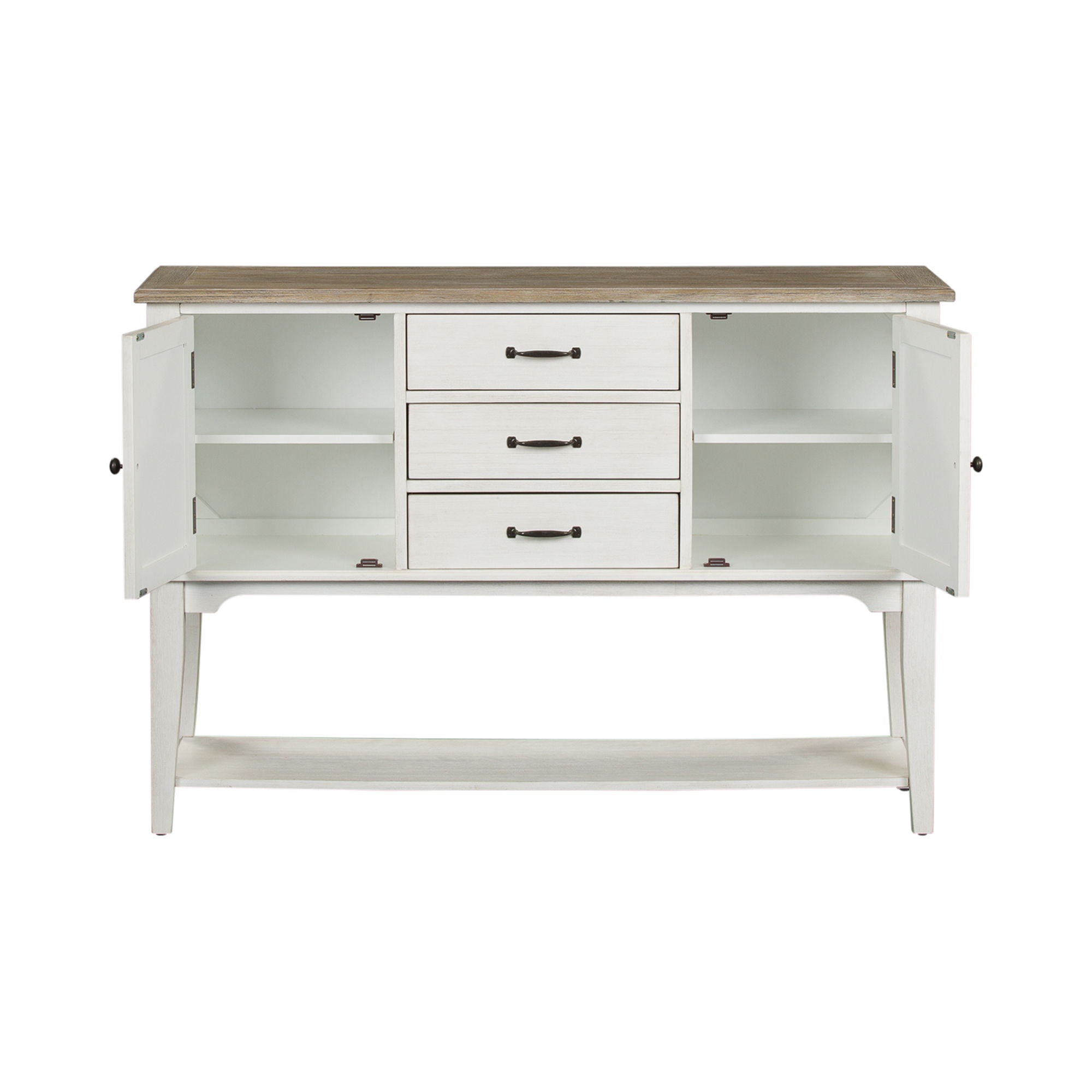 Summerville - Server - Soft White Wash / Wirebrushed Gray