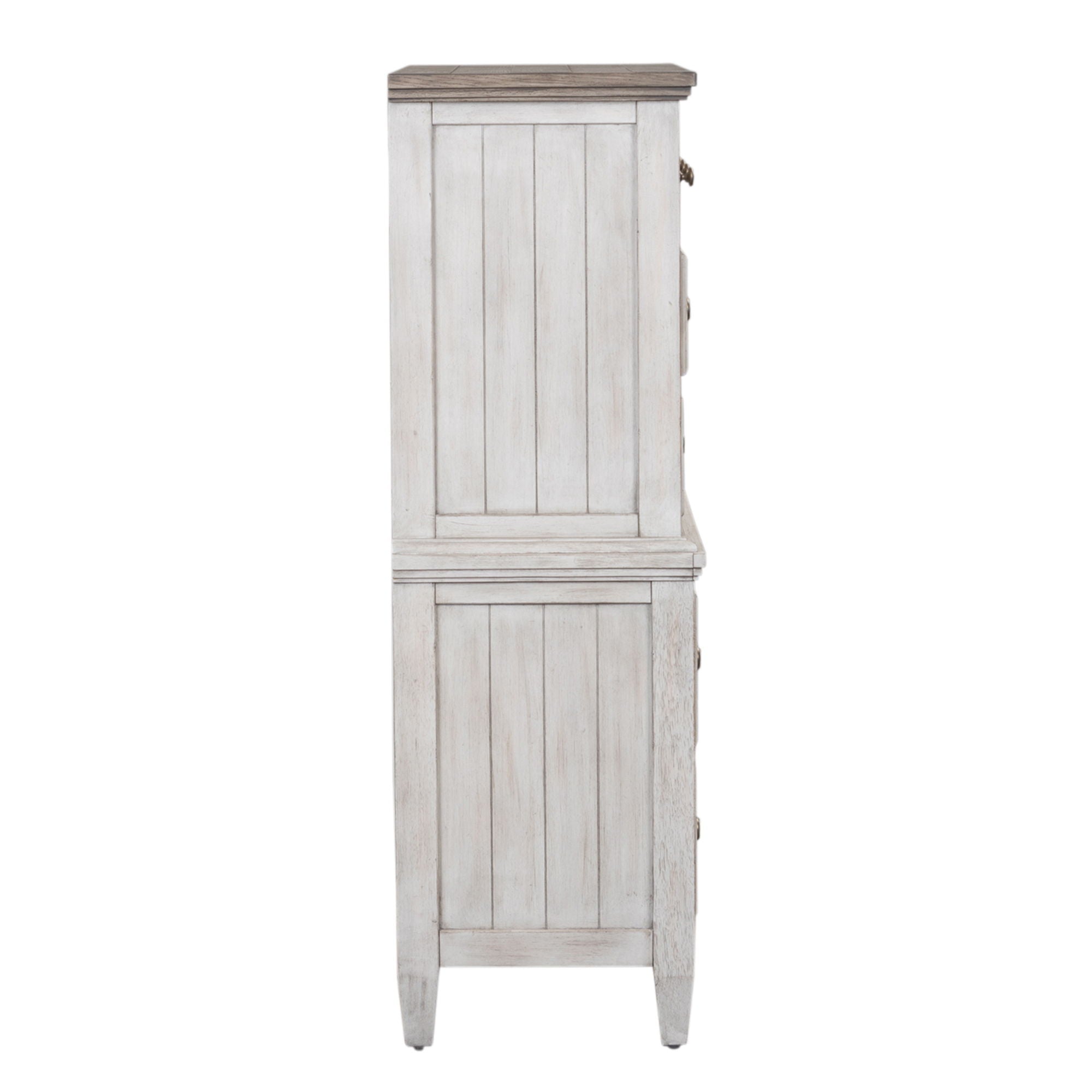 Heartland - 5 Drawer Chest - Antique White / Tobacco Tops