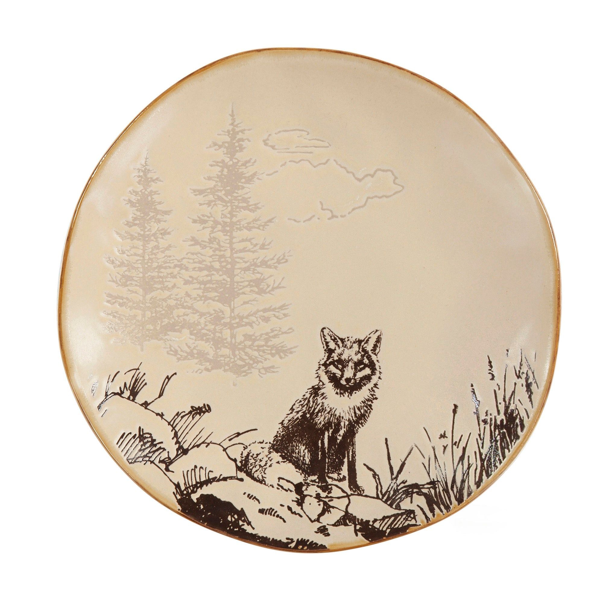 White Pine - Ceramic Dinnerware Set (Set of 16) - Brown