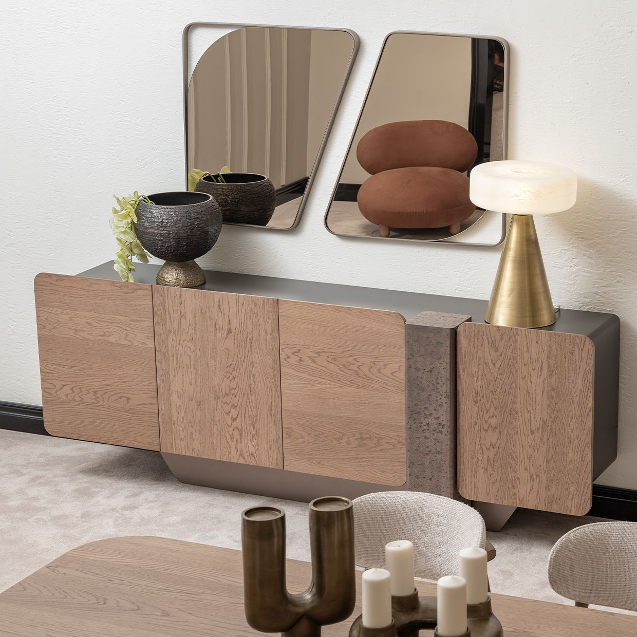 Bristol Point - Console Table - Saddle Brown