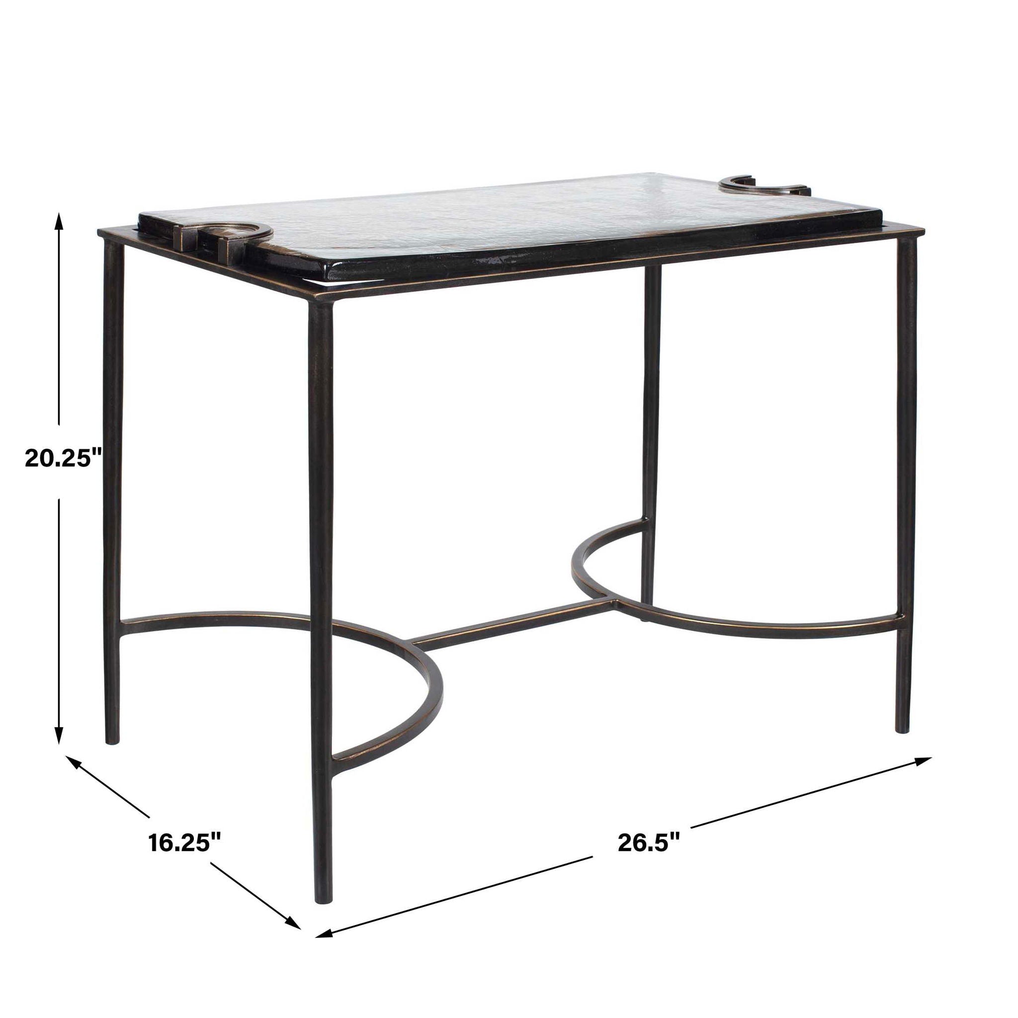 Eisen - Textured Glass Accent Table - Bronze
