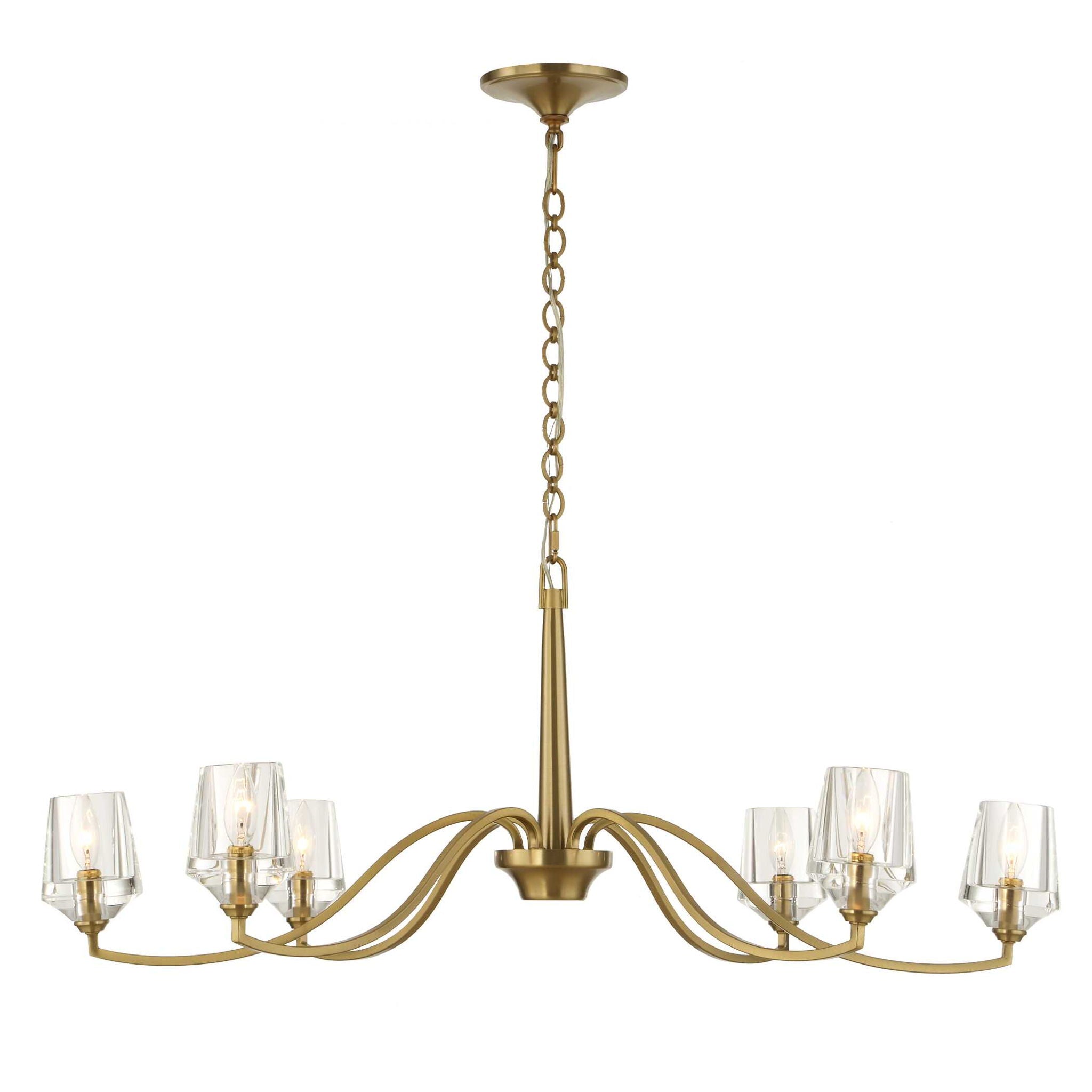 Barcelona - 6 Light Brass Chandelier - Gold