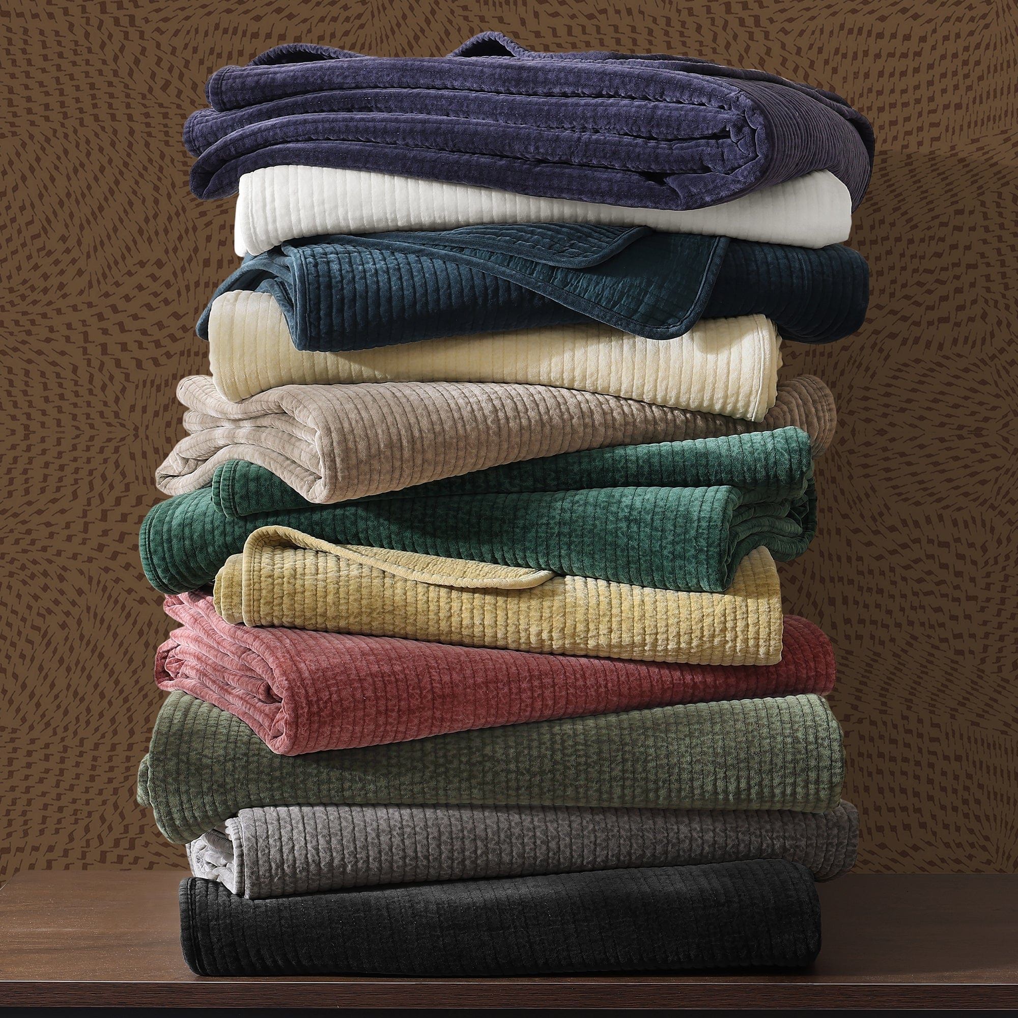 Stonewashed Cotton Velvet - Full/Queen Quilt Set (Set of 3) - Emerald