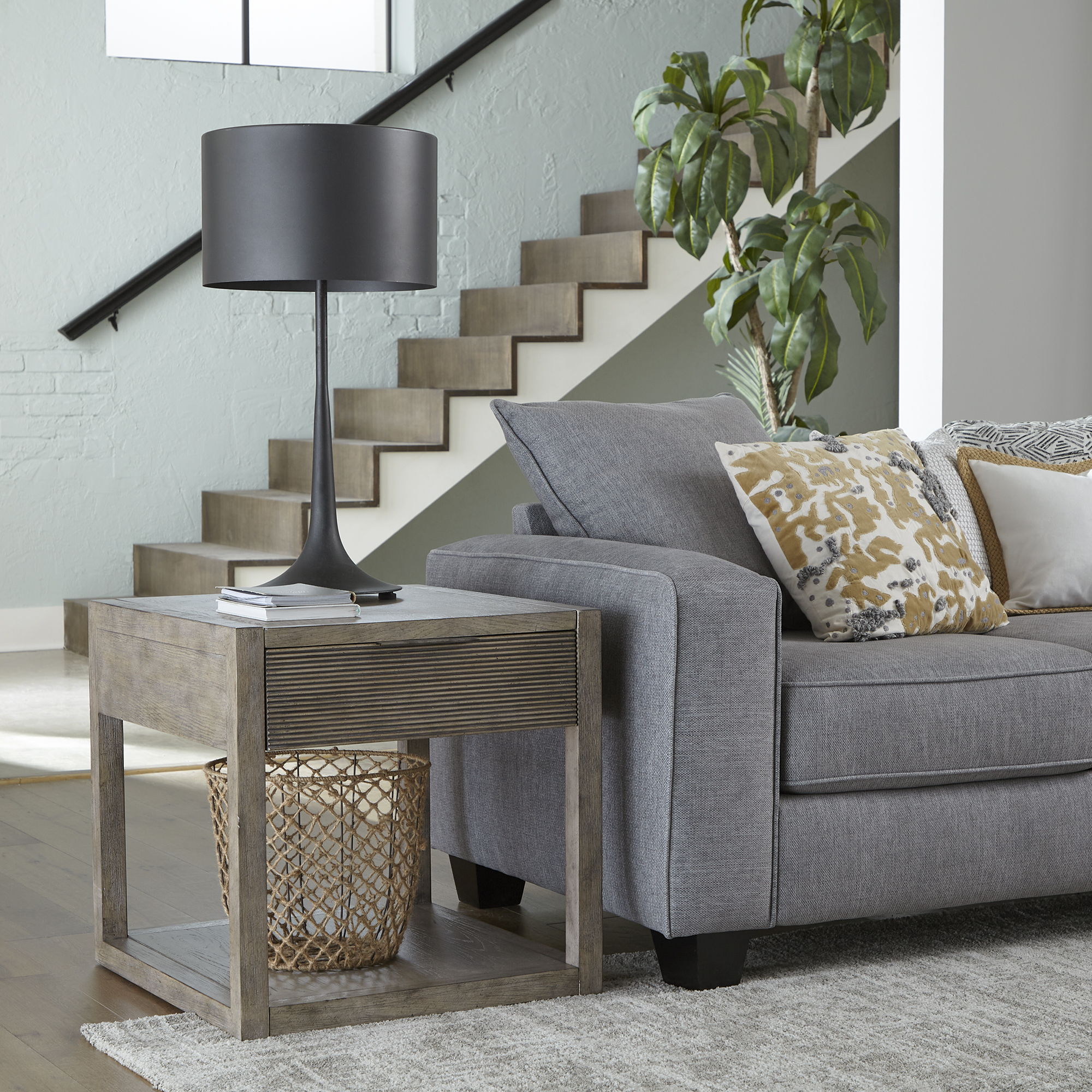 Bartlett Field - End Table - Dusty Taupe