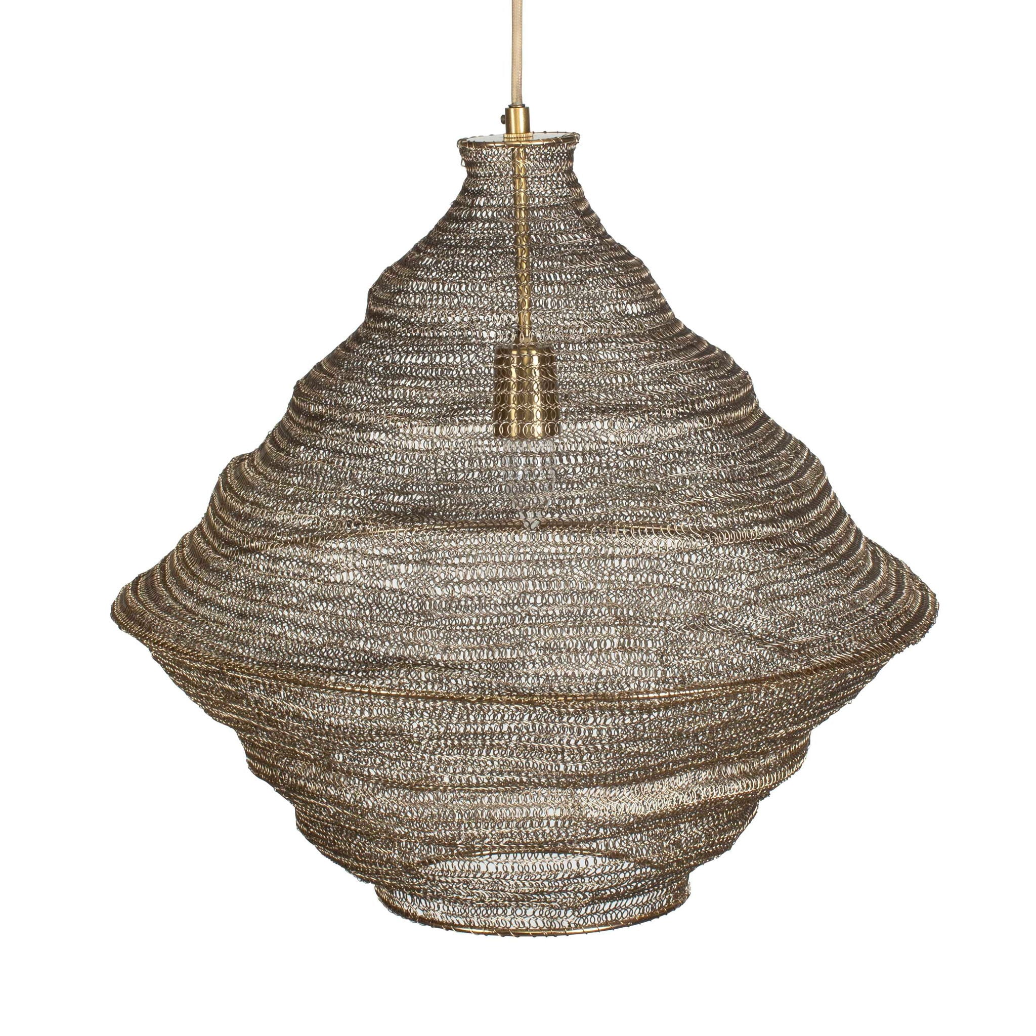 Sigh - Woven Brass 1 Light Pendant - Brass