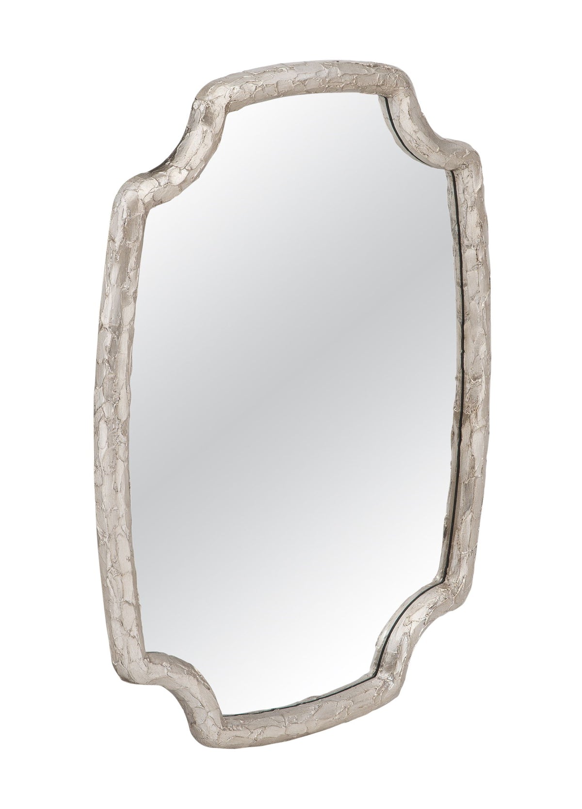 Wishing Stone - Wall Mirror - Antique Silver