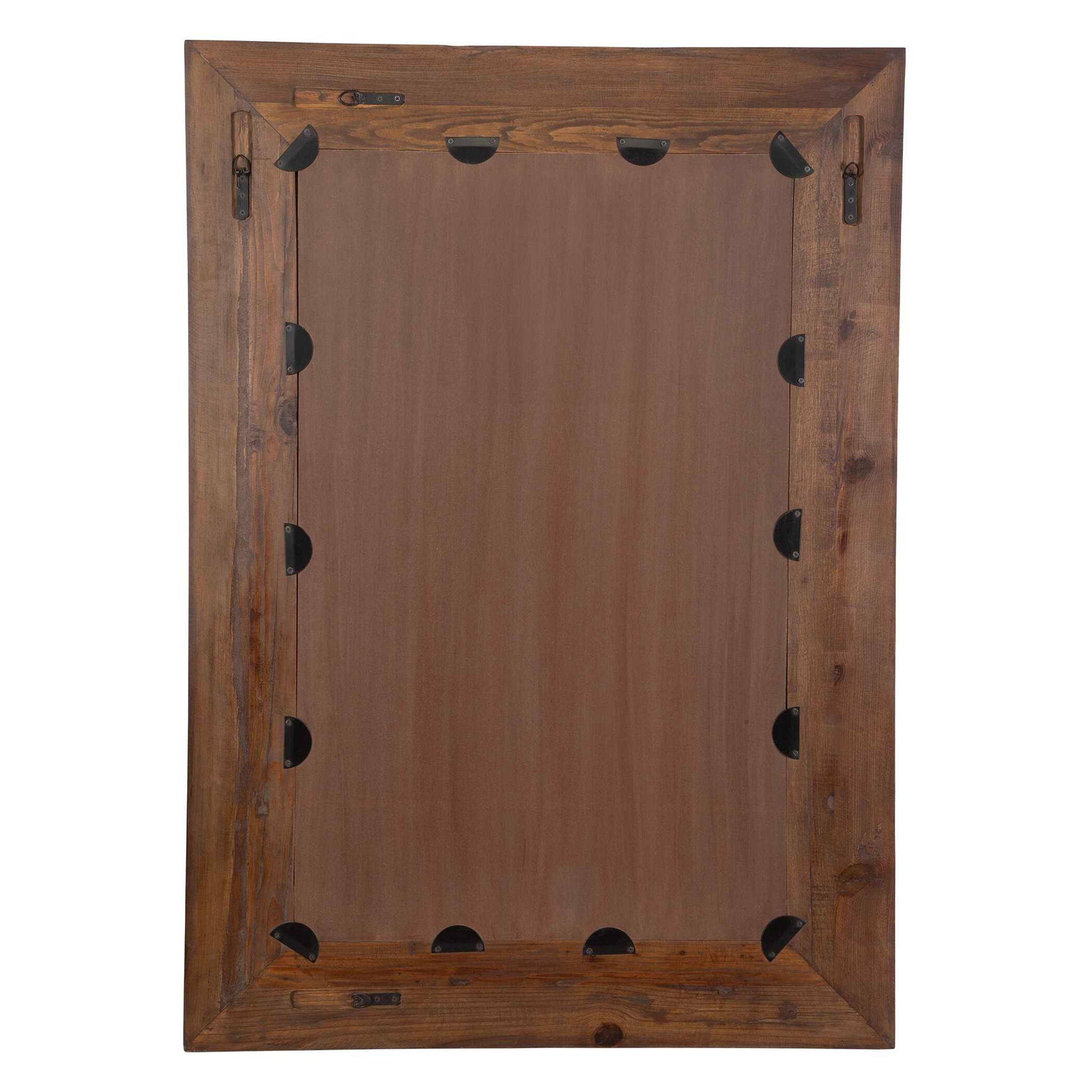 Rennick - Large Reclaimed Pine Mirror - Dark Brown