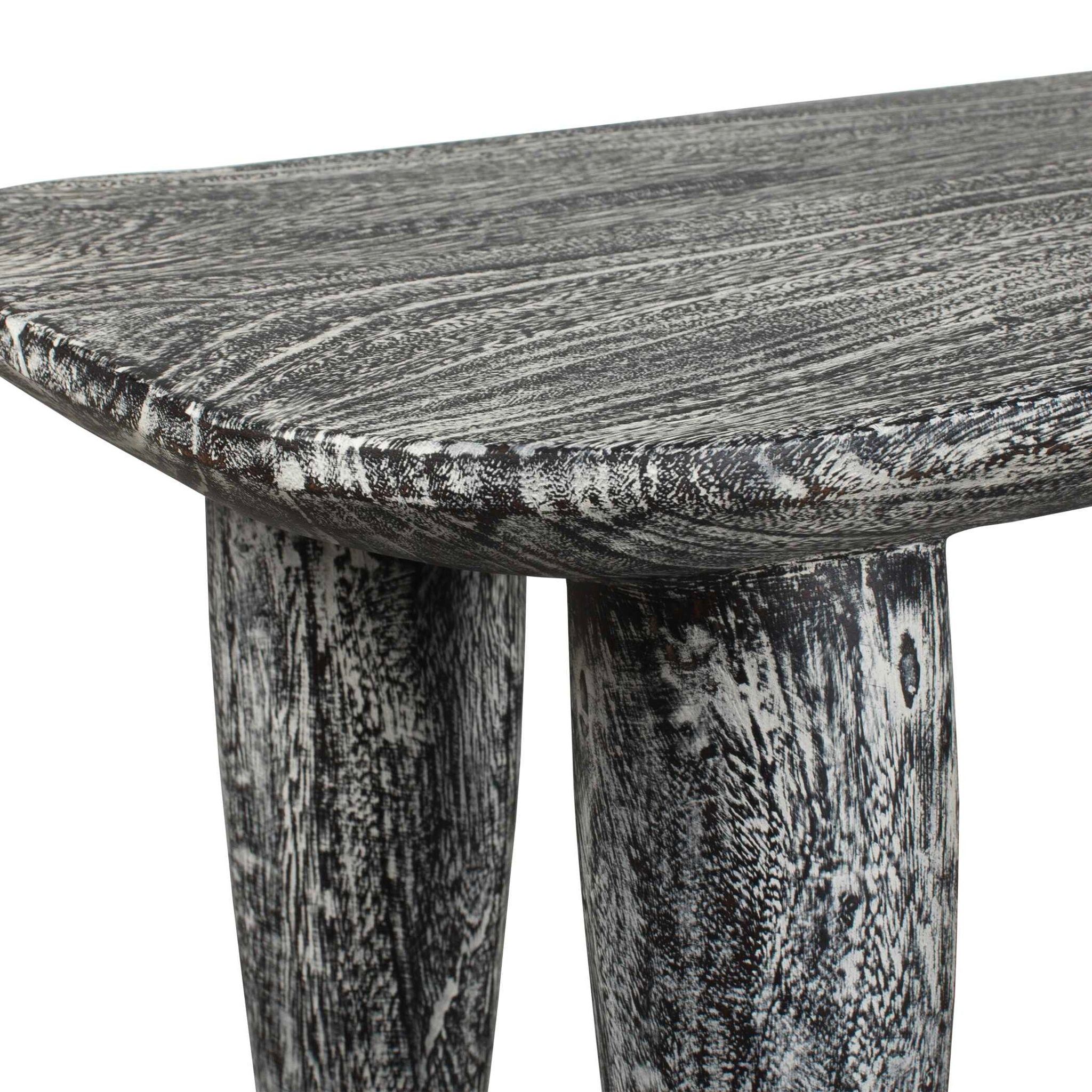 Fade To Black - Wood Bench - Black / White