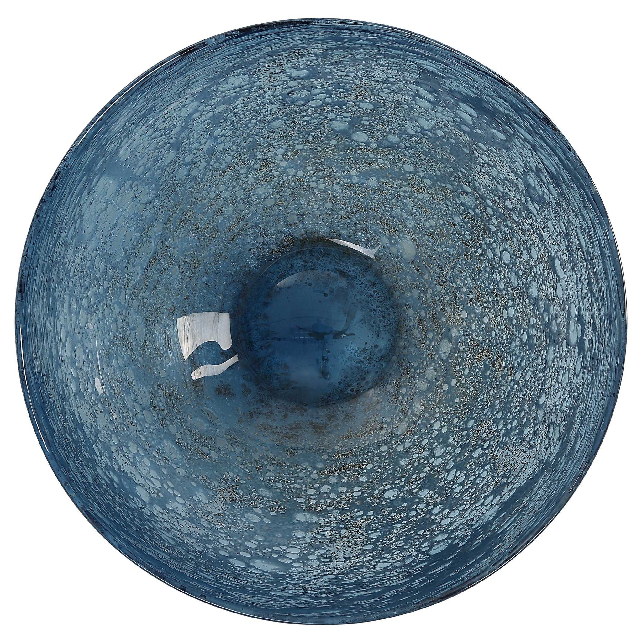 Genovesa - Aqua Glass Bowl - Blue