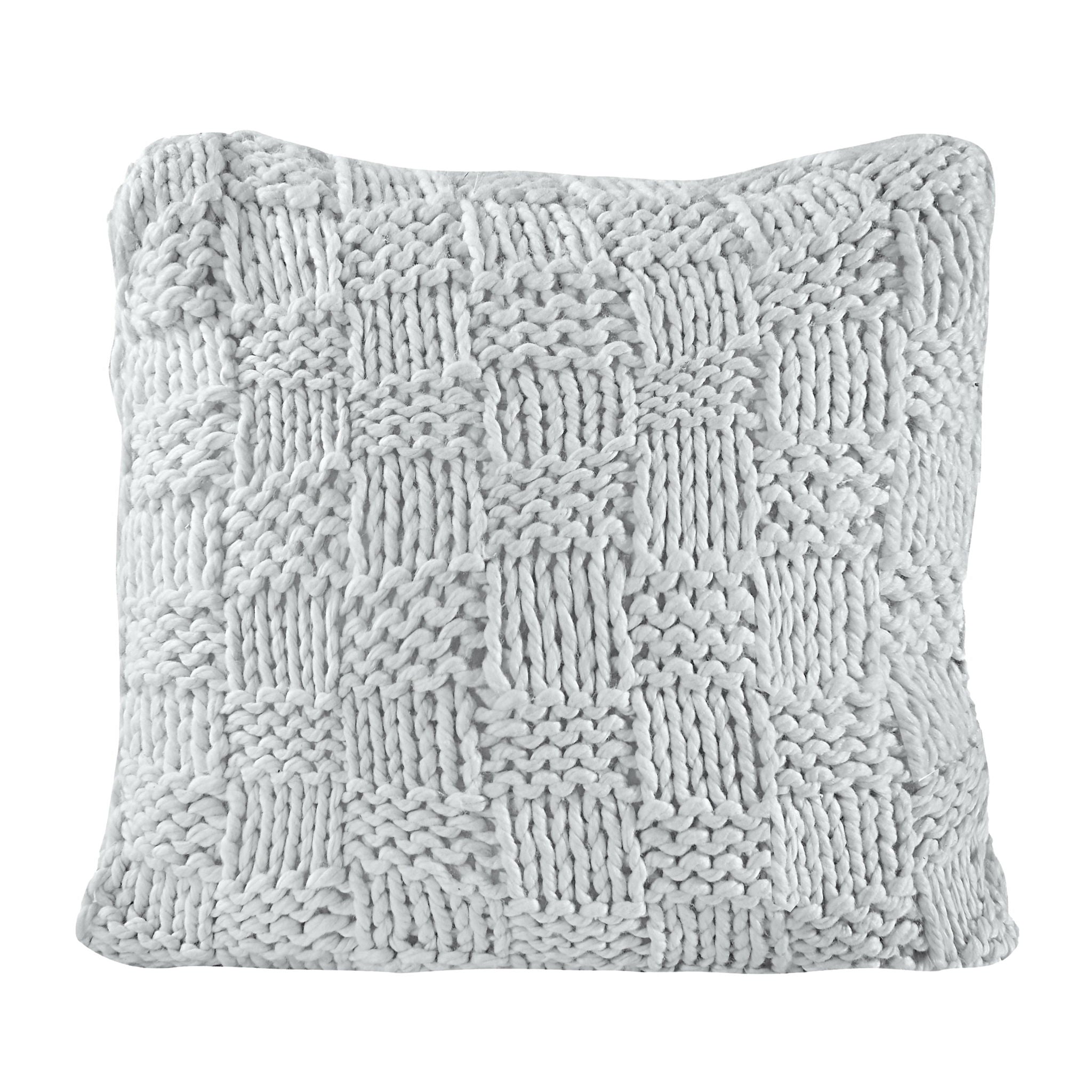 Chess Knit - Euro Pillow - Gray