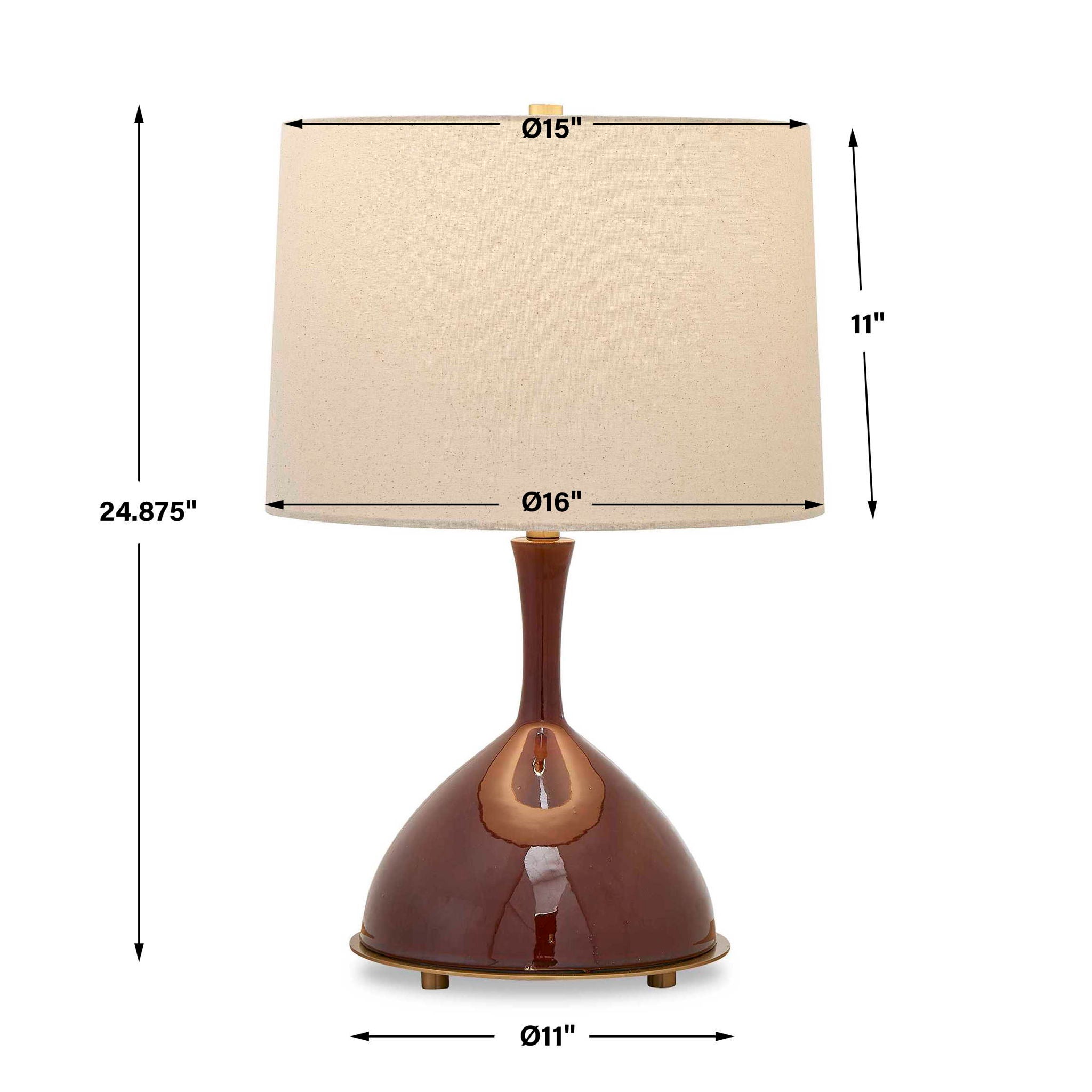 Colette - Table Lamp - Burgundy