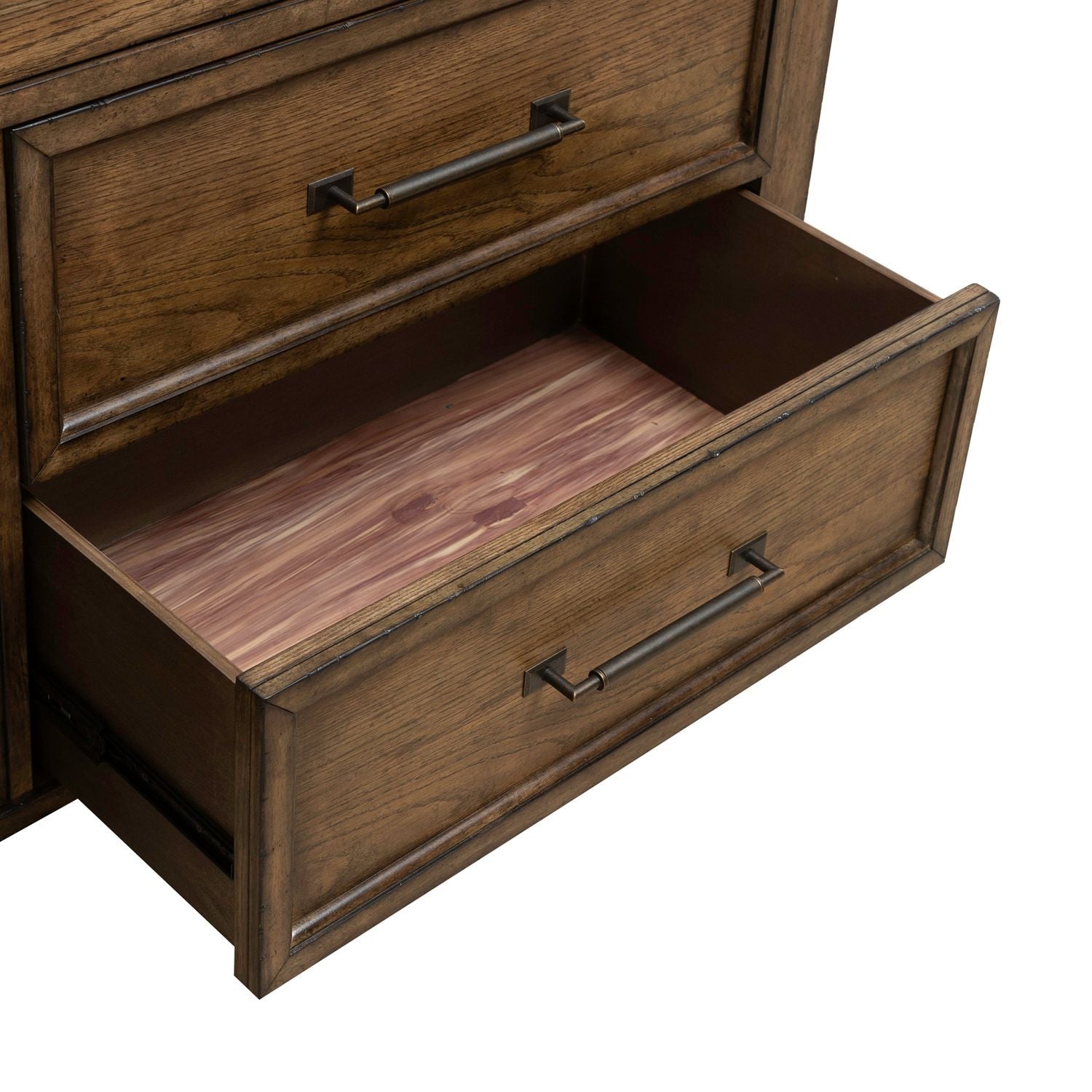 Carolina Park - 7 Drawer Dresser - Amber Brown