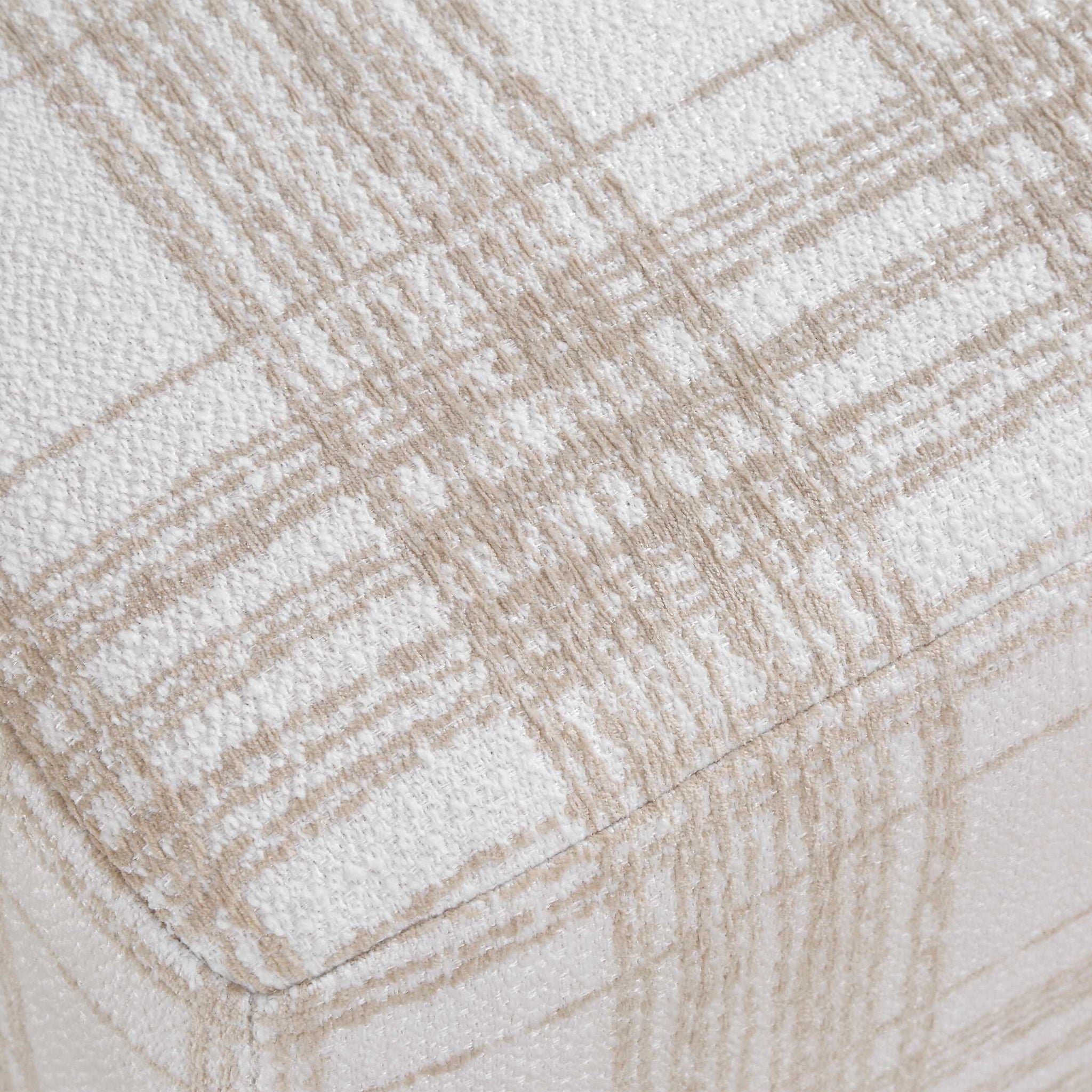 Joie - Porcelain Plaid Ottoman - White
