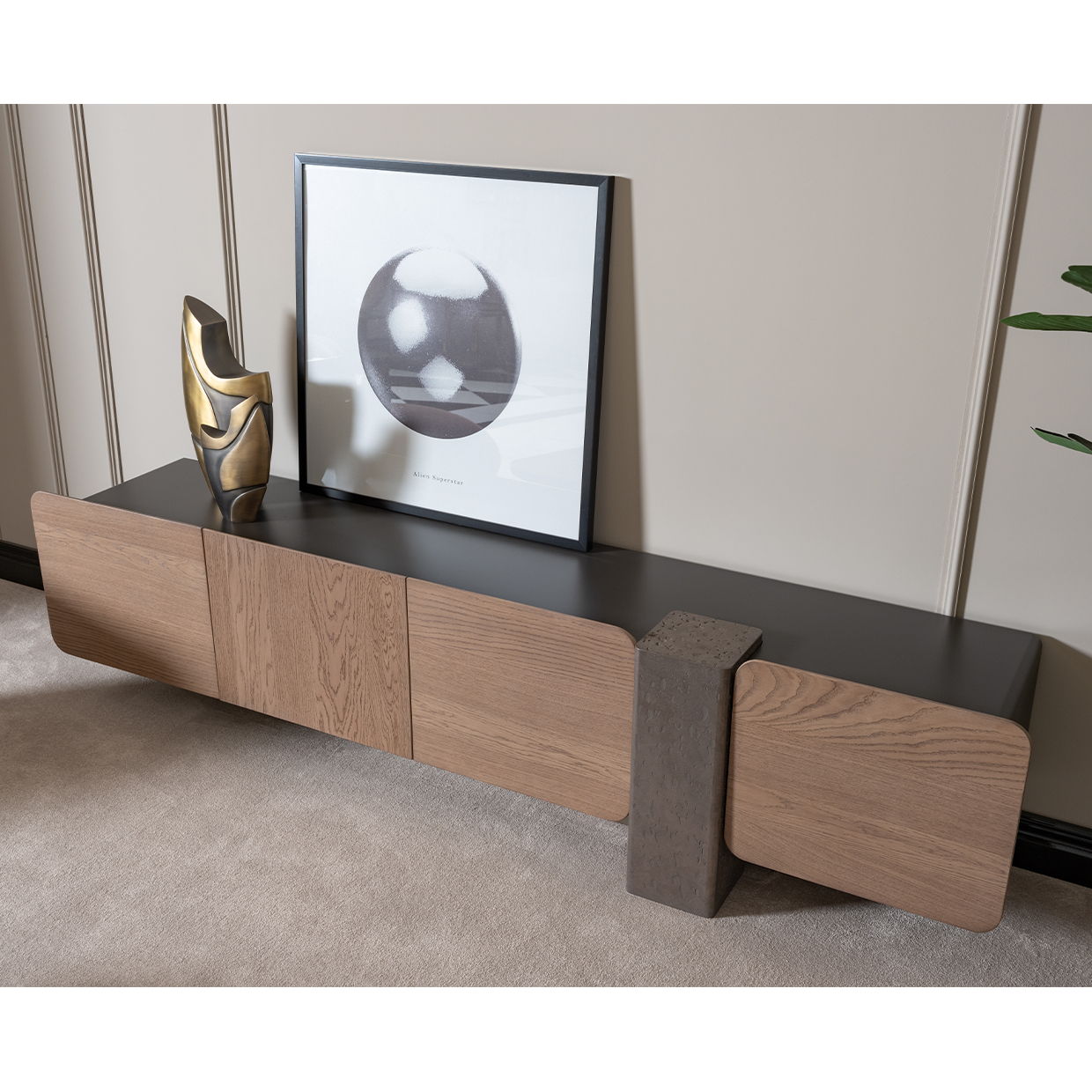 Bristol Point - Media Cabinet - Saddle Brown