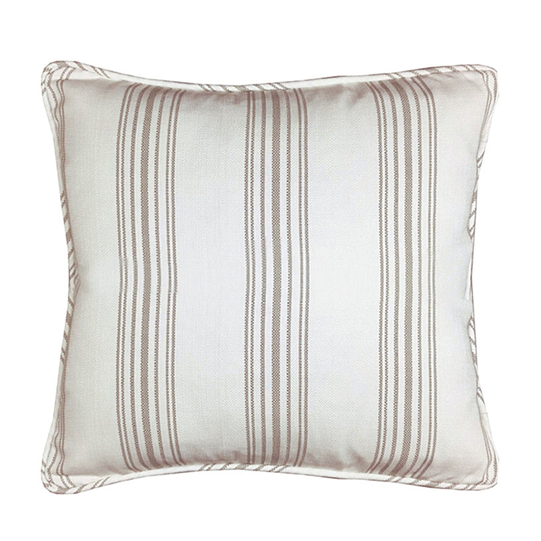 Gramercy - Striped Euro Sham - Taupe / White