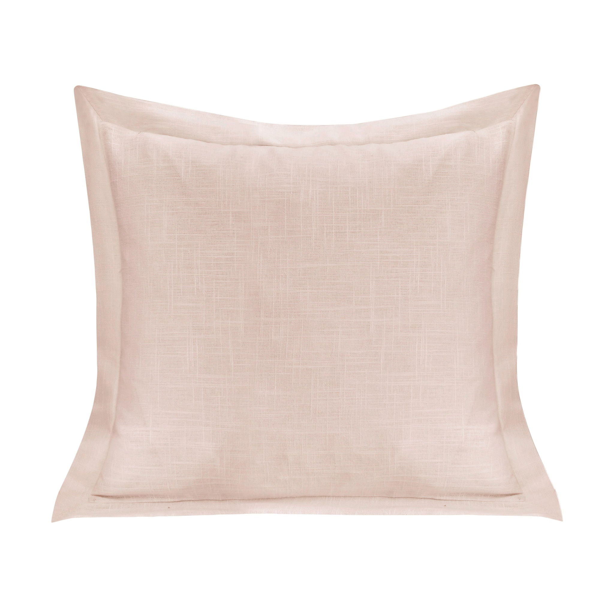 Luna - Single Flanged Washed Linen Pillow - Blush