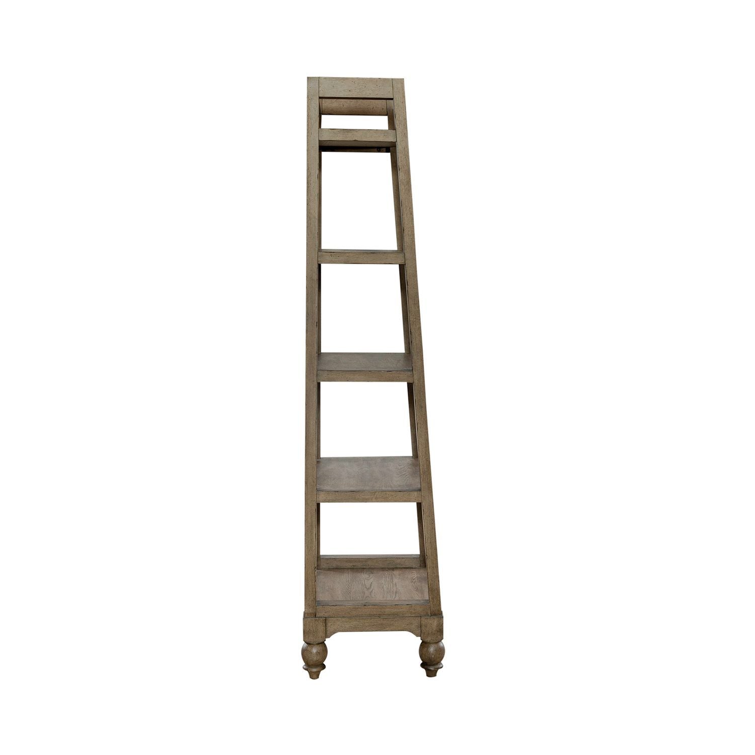 Americana Farmhouse - Wood Leaning Pier Bookcase - Dusty Taupe