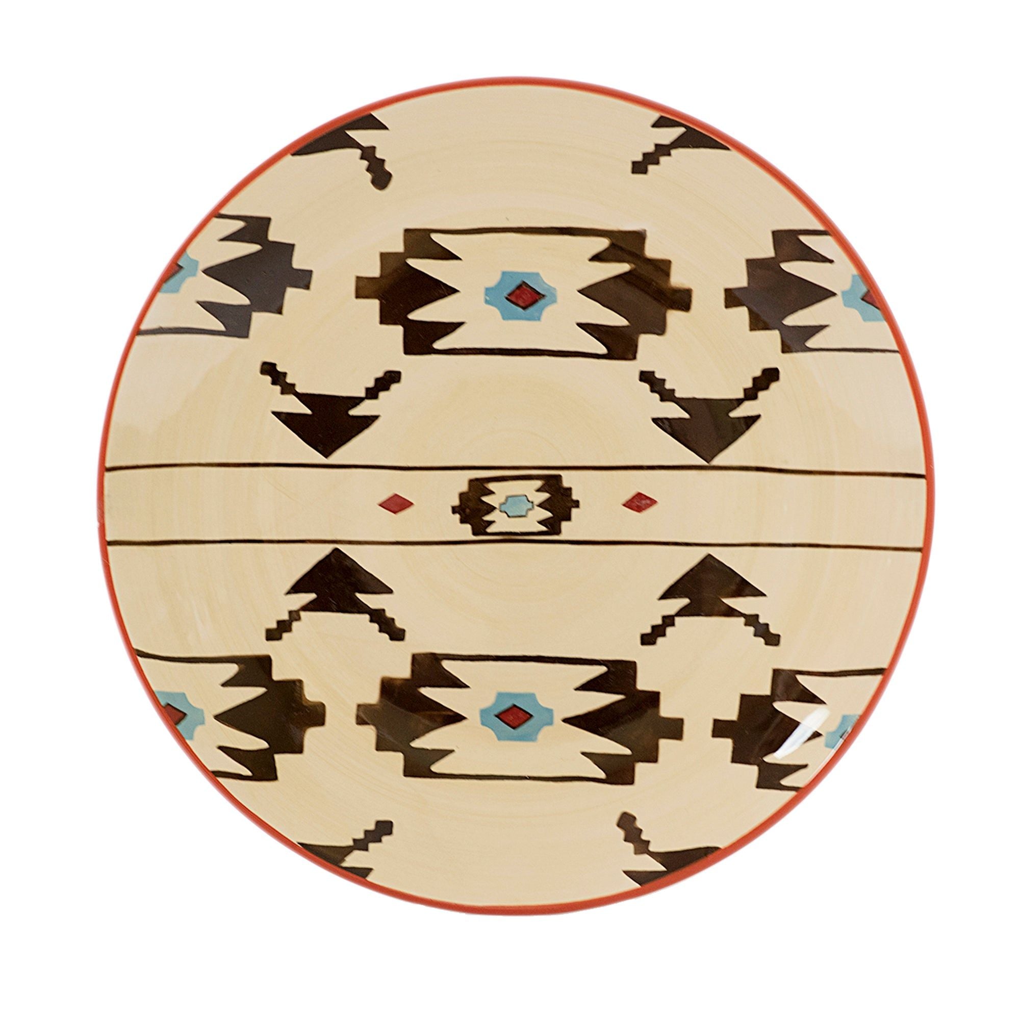 Artesia - Serving Platter - Cream / Brown / Red