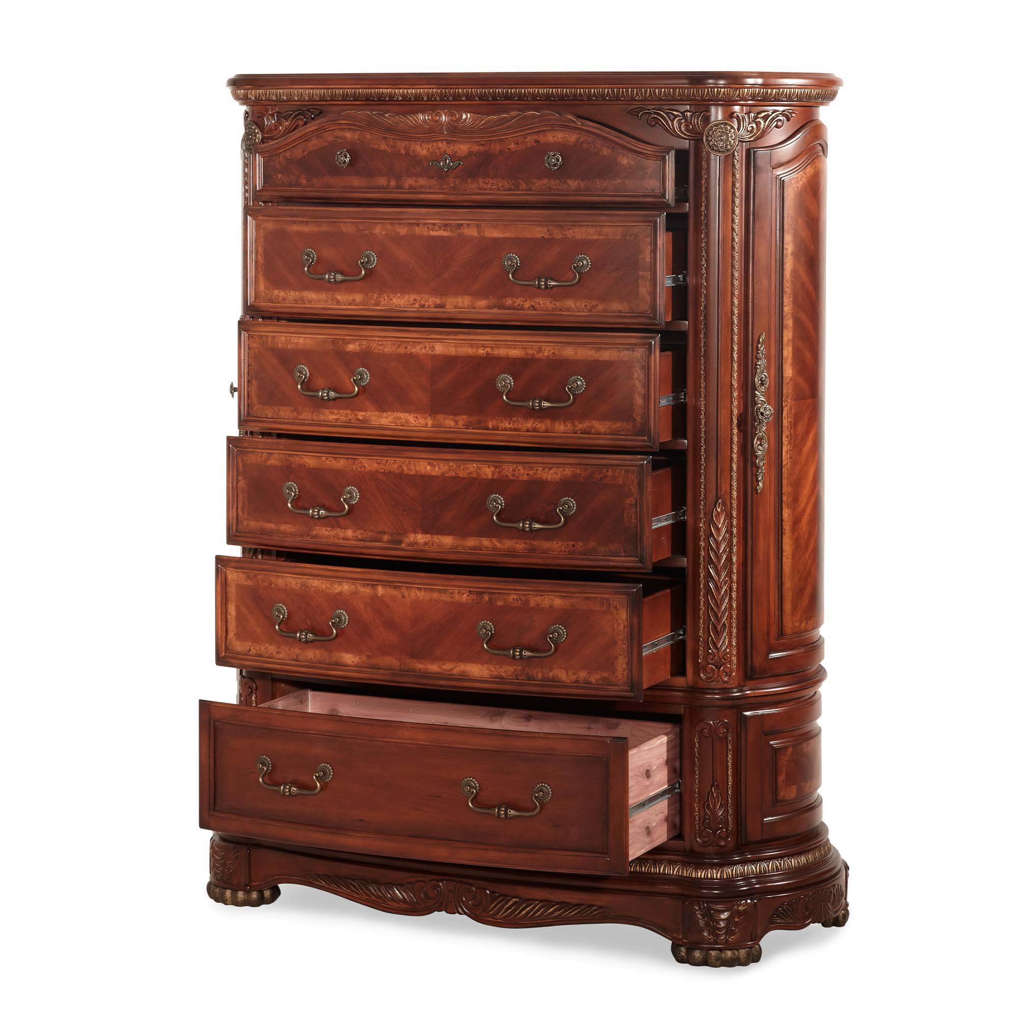 Cortina - 6-Drawer Chest - Honey Walnut