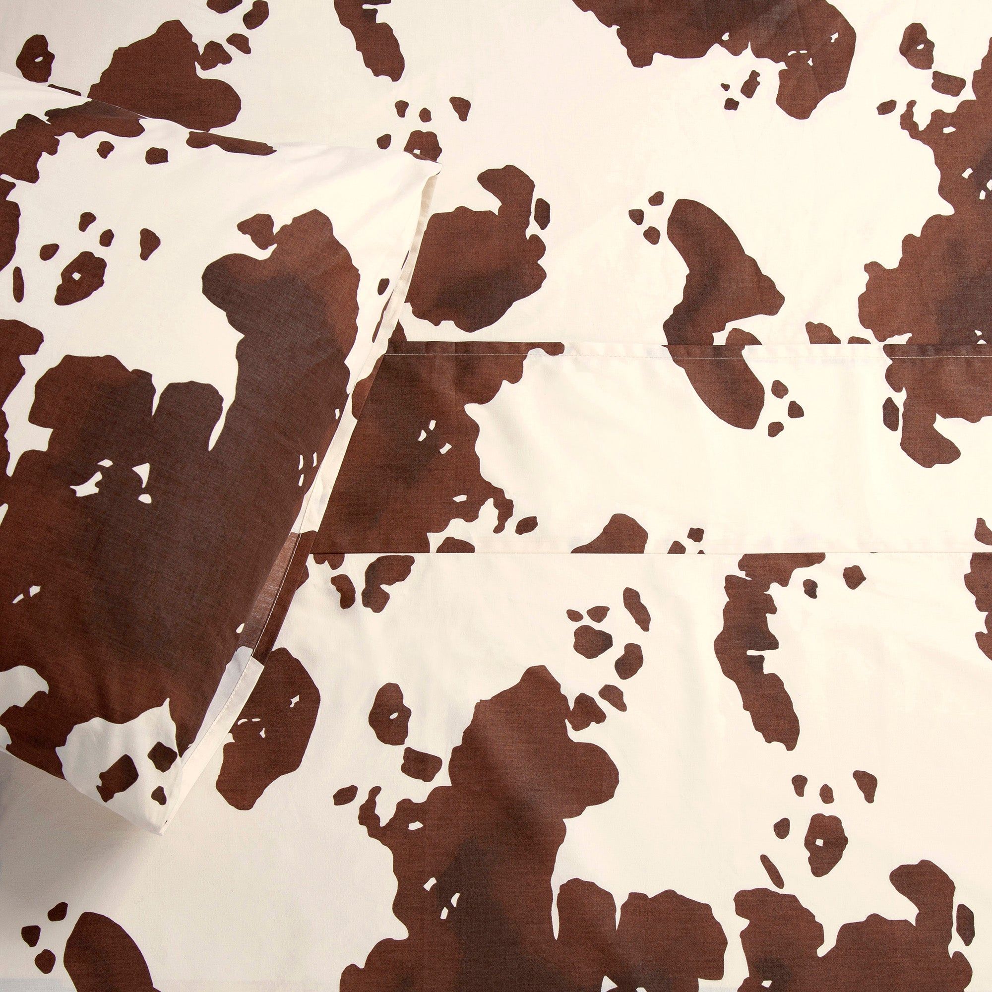 Elsa Cowhide - King 200TC Cotton Cowhide Sheet Set (Set of 4) - Chocolate
