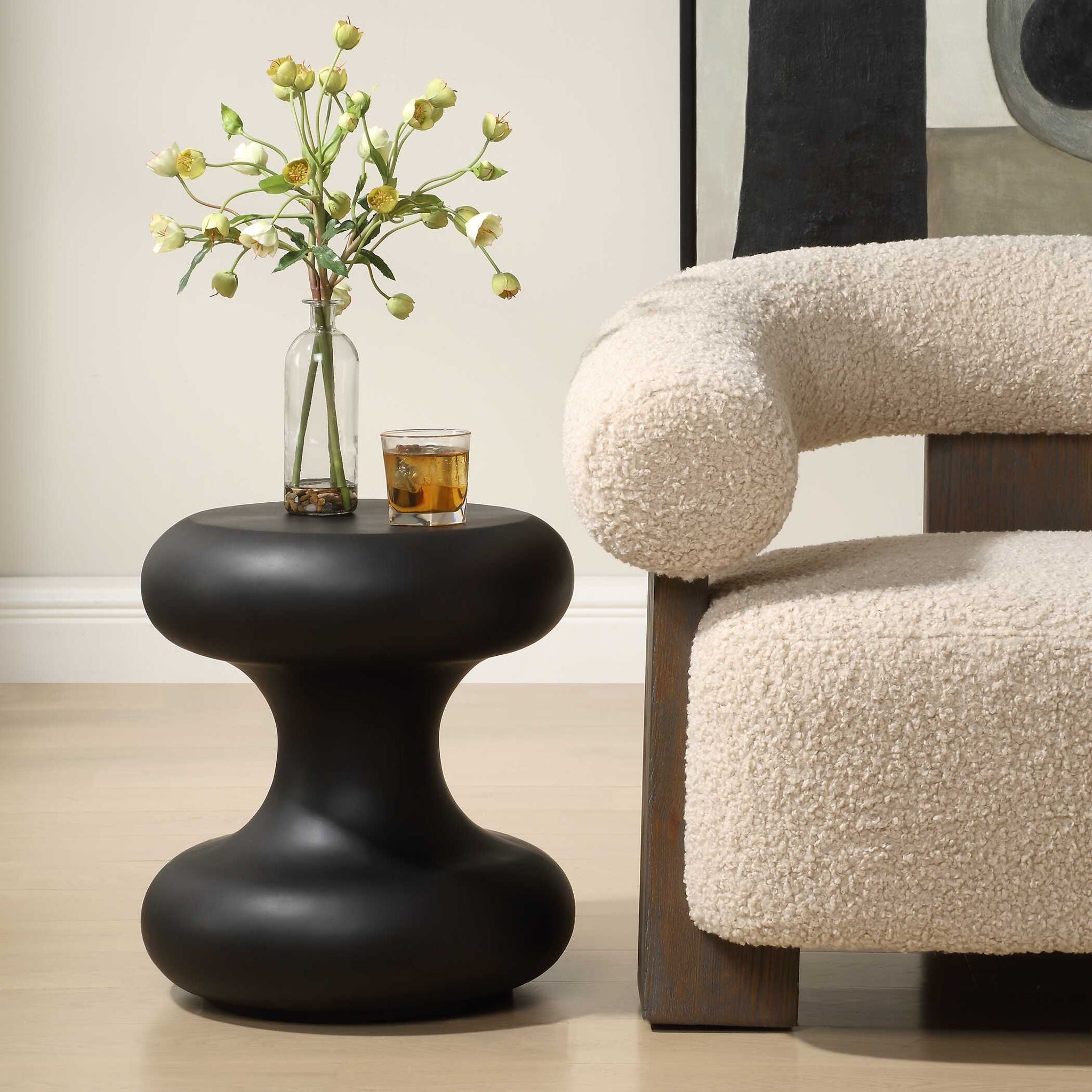 Robles - Outdoor Accent Table - Black
