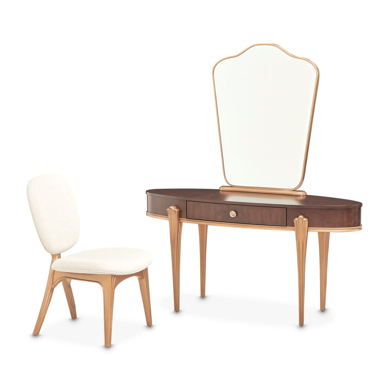 Camellia Field - Wood Vanity Desk