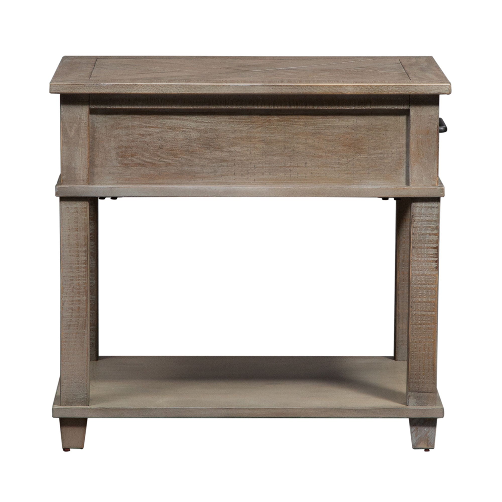 Parkland Falls - Rectangular End Table - Weathered Taupe