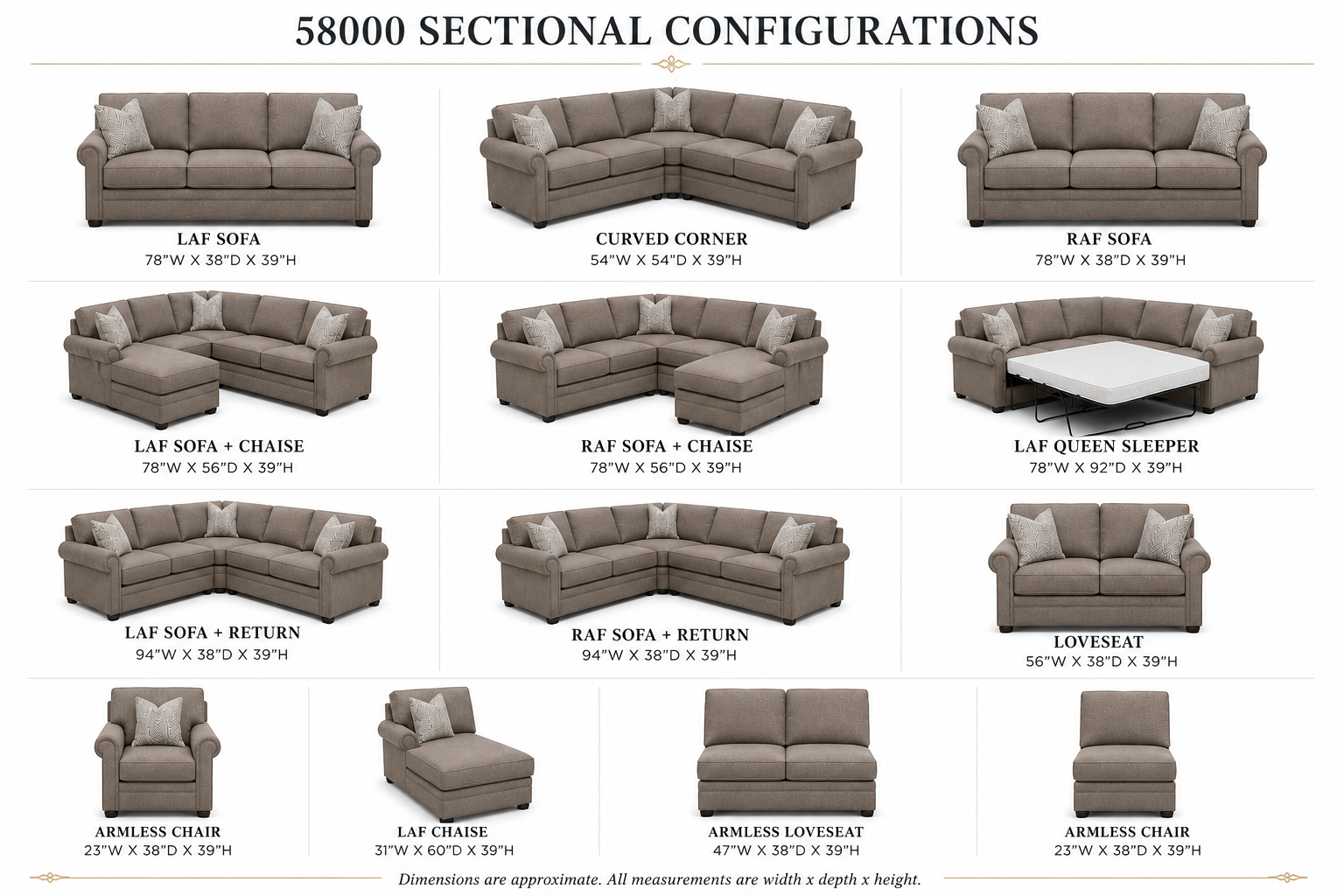 59000 Customizable Sectional