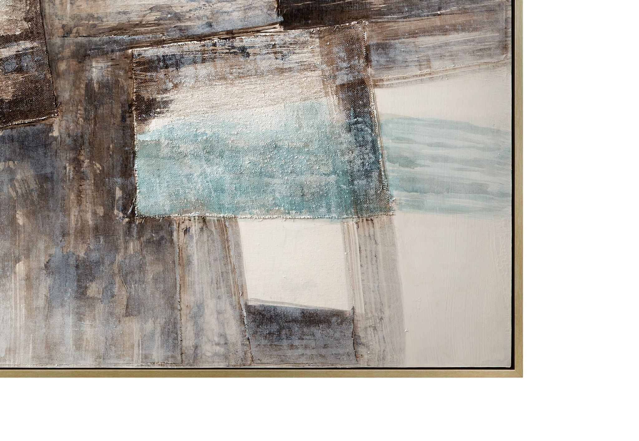 Framed Canvas Quiet Structure - Silver