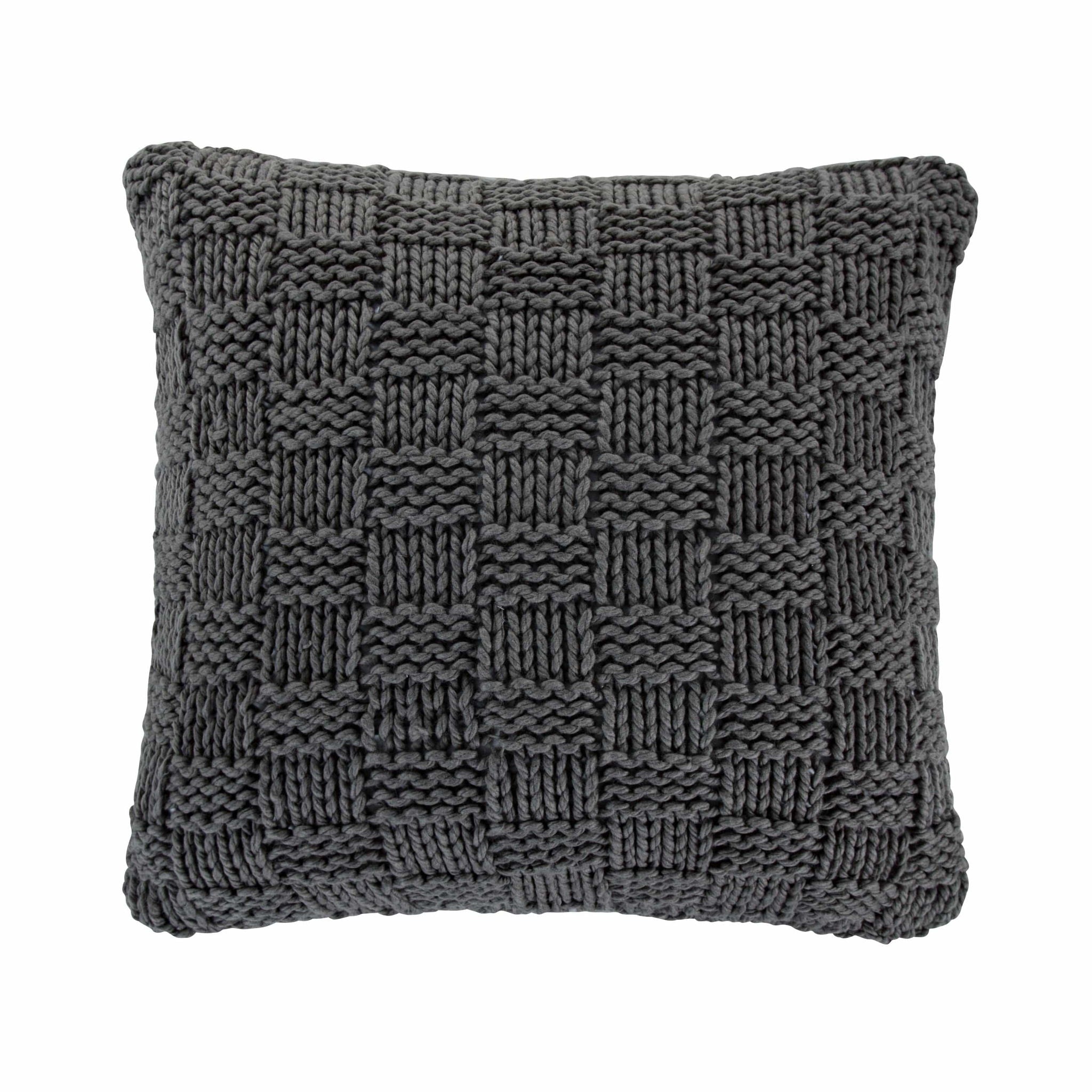 Chess Knit - Euro Sham - Slate