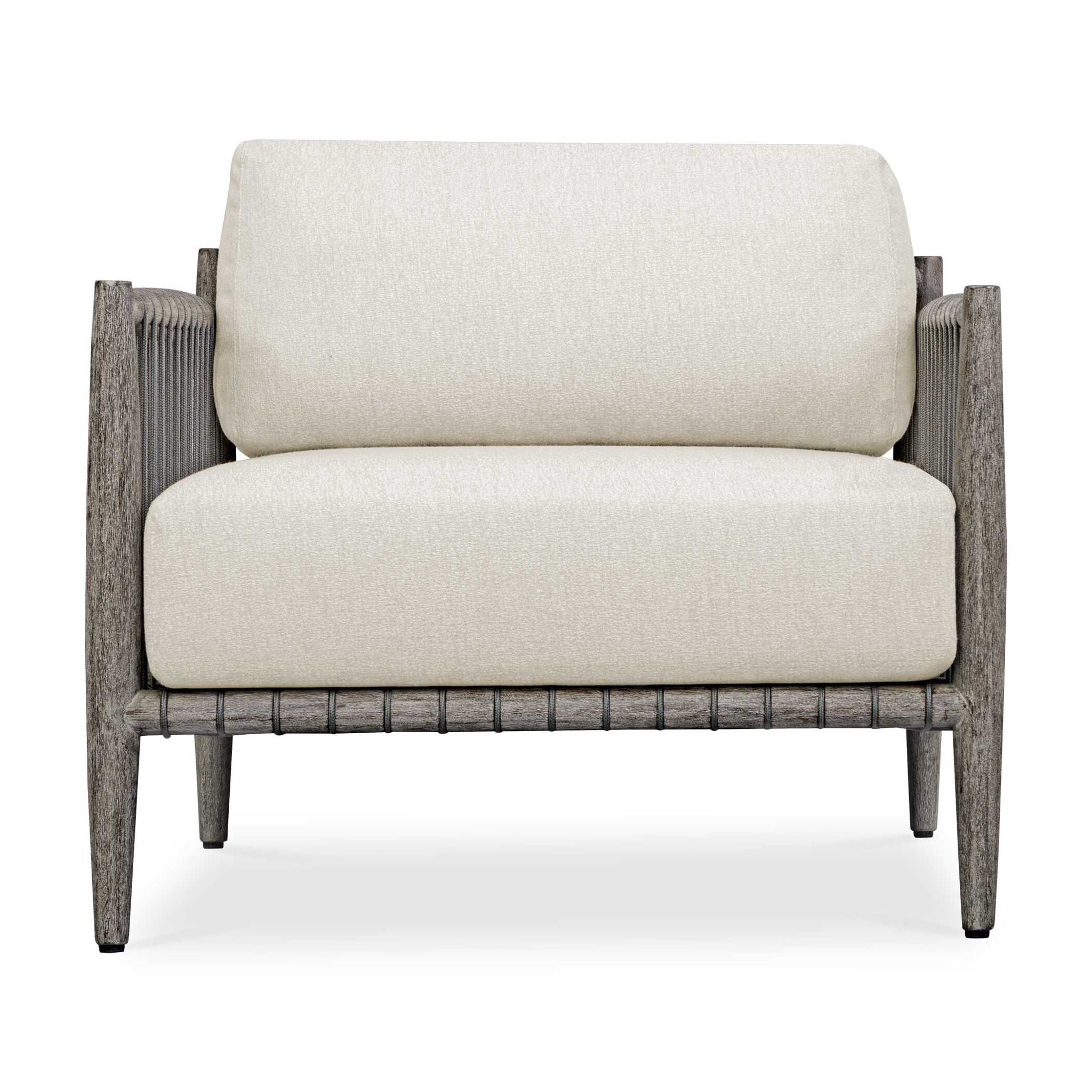 Borneo - Outdoor Lounge Chair - White / Dark Gray