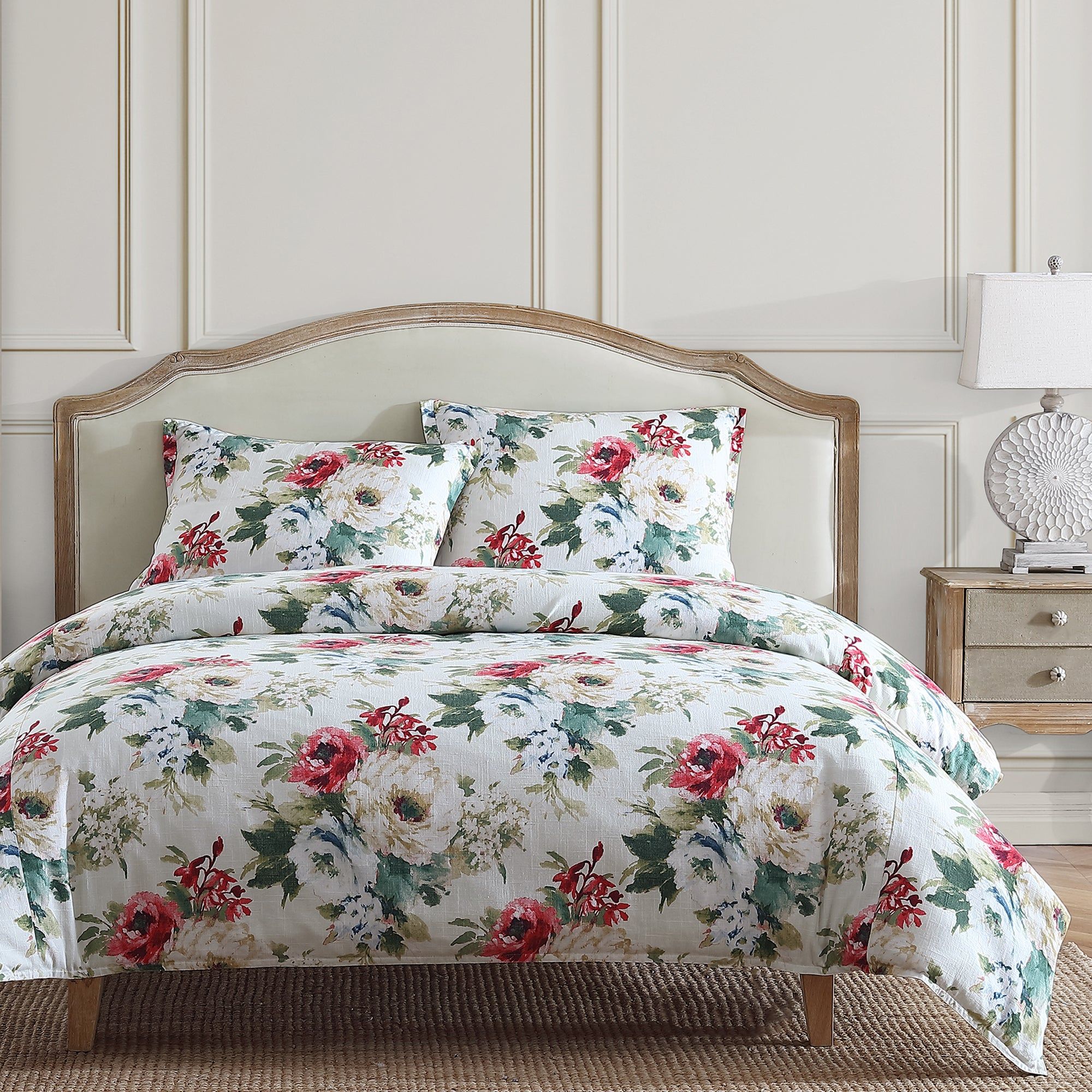 Peony - Queen Washed Linen Comforter Set (Set of 3) - Blossom