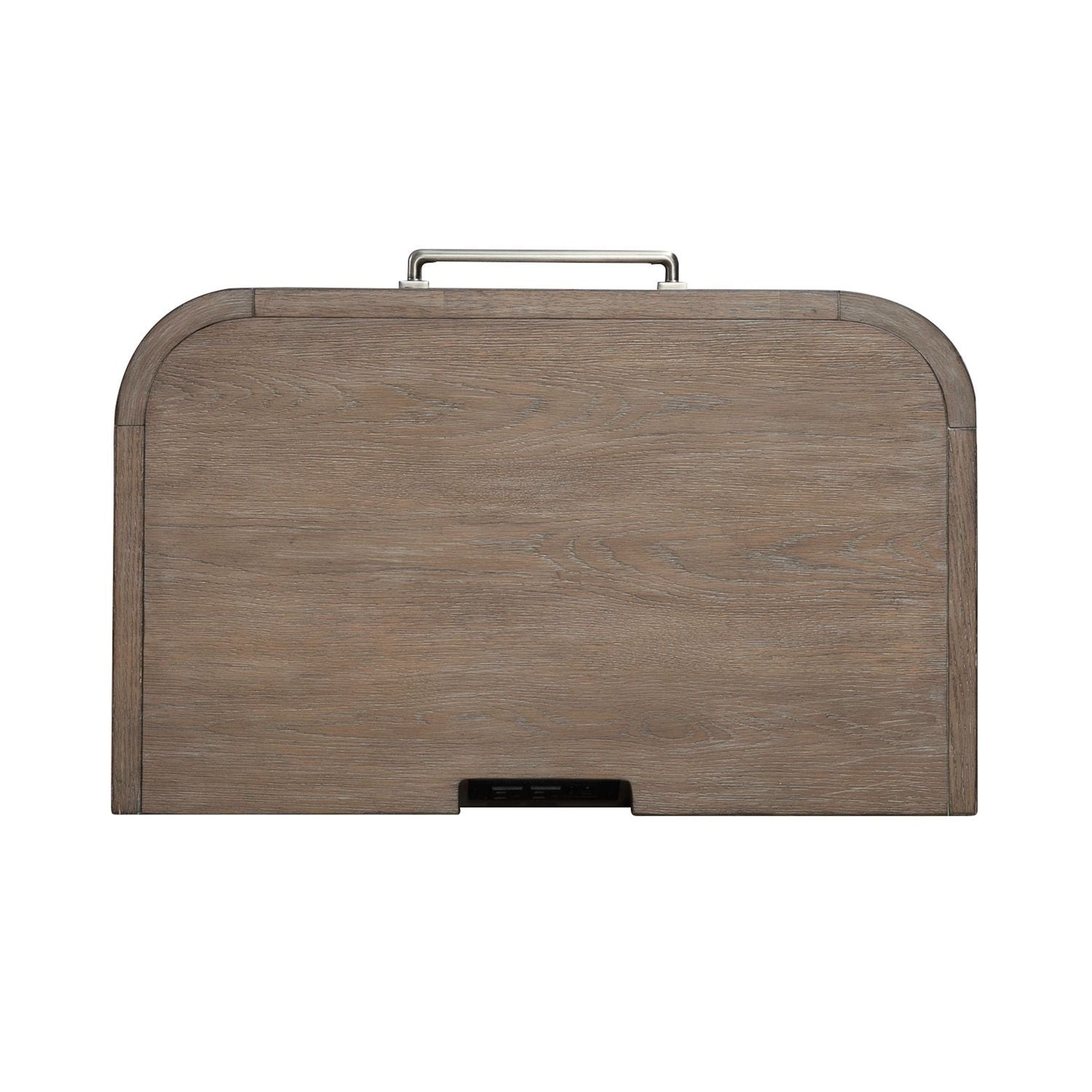 South Bend - Open Nightstand With Charging Station - Burnished Clay