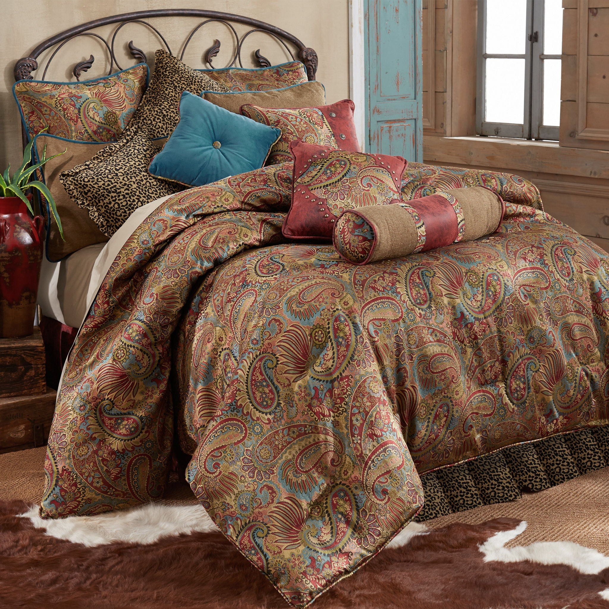 San Angelo - Full Comforter Set (Set of 4) - Leopard