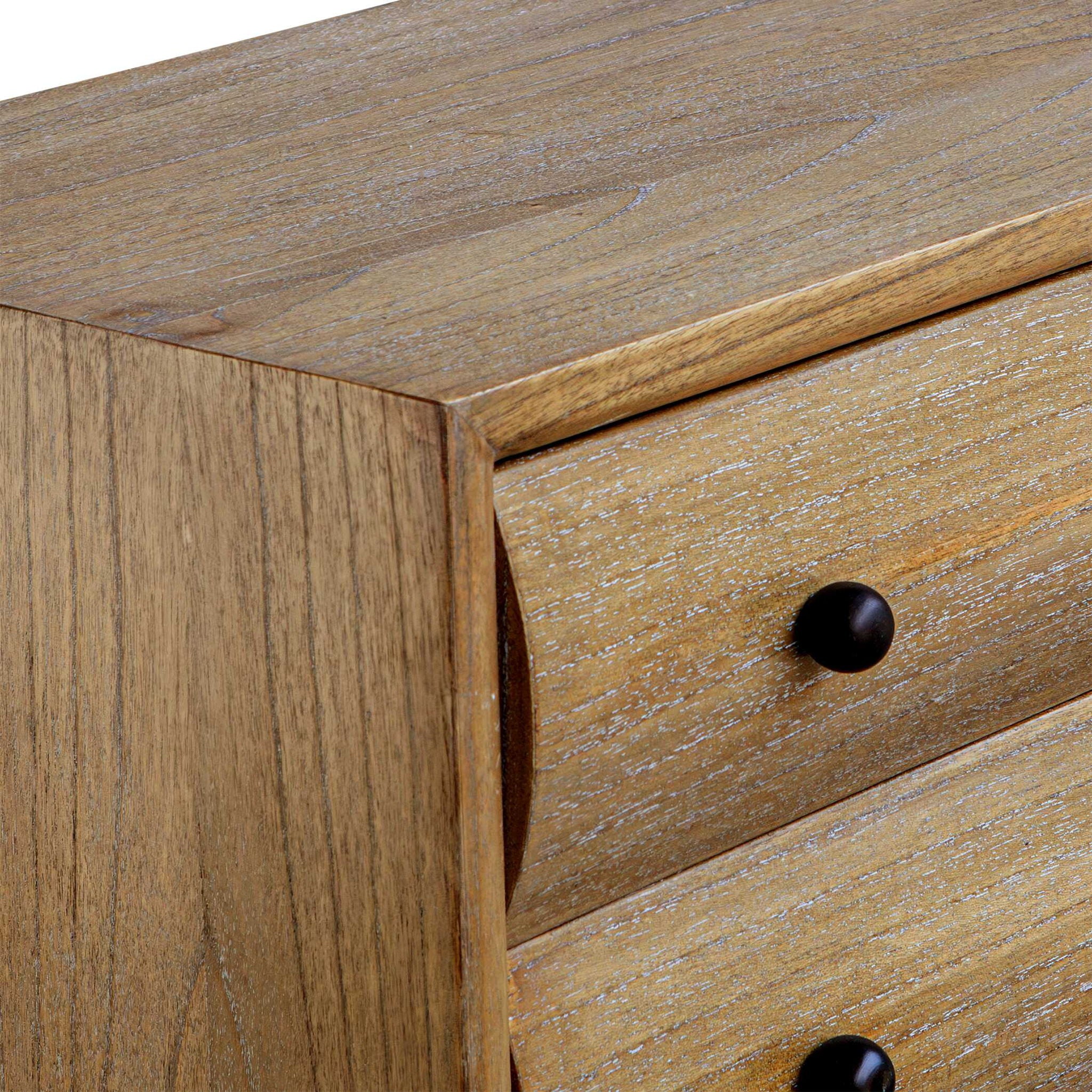 Millard - Curved 4 Drawer Chest - Woodtone