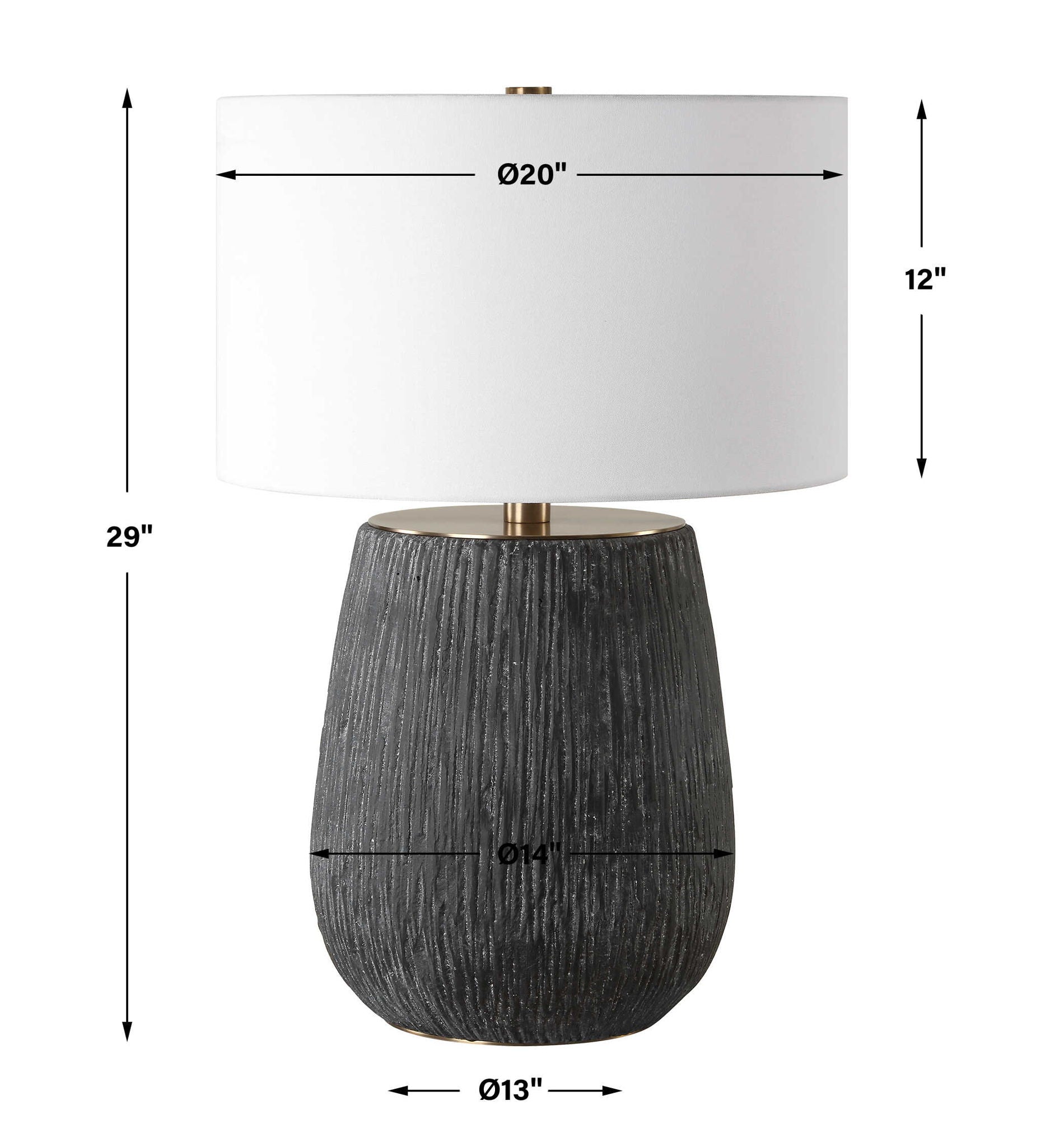 Americana - Aged Black Table Lamp