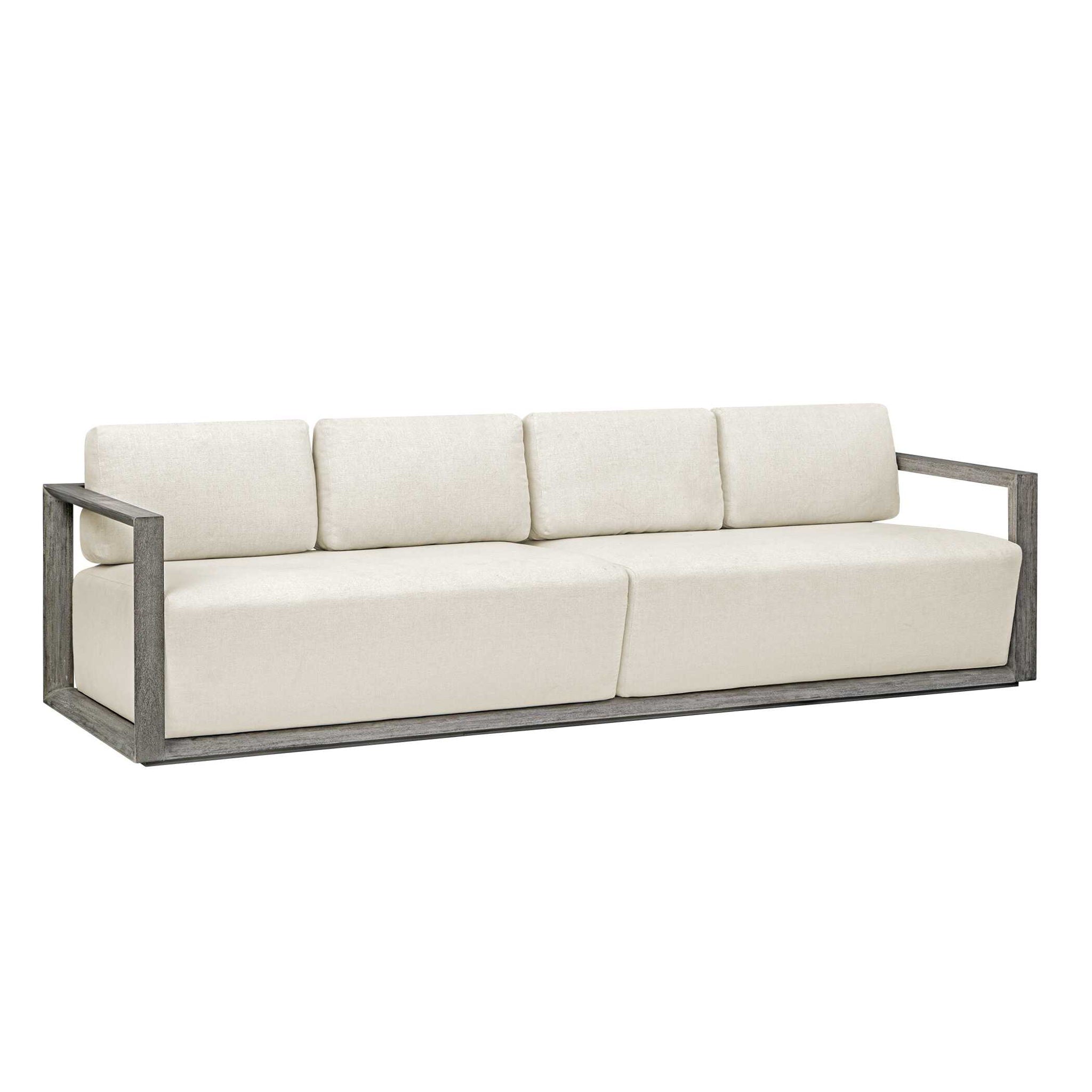 Remsen - Outdoor Sofa - White / Brown