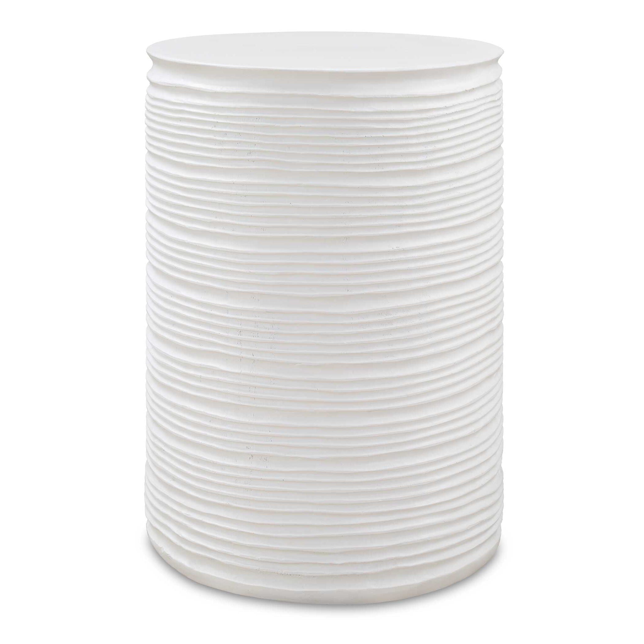 Borderline - White Drum Table