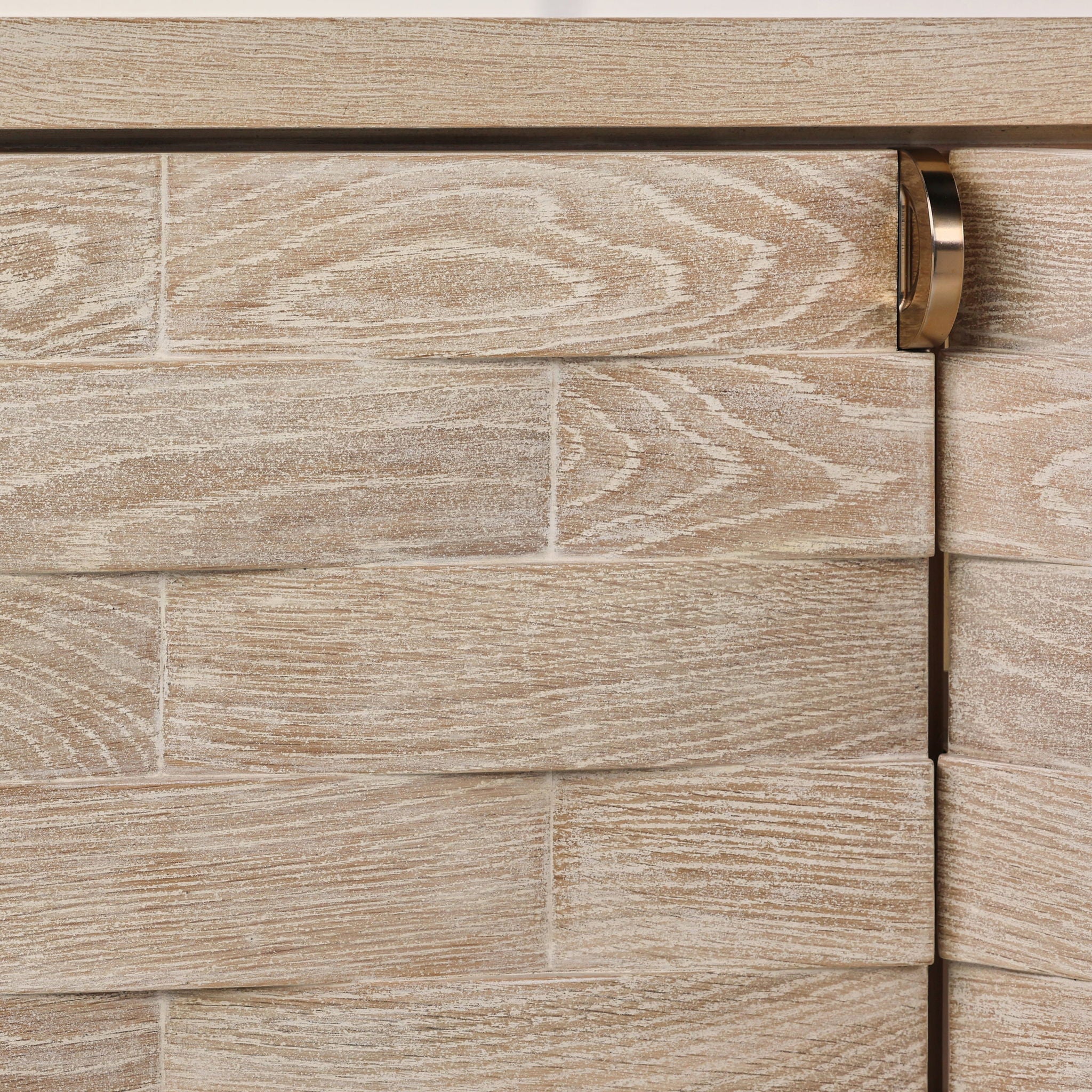 Verity Four-Door Credenza, Limed