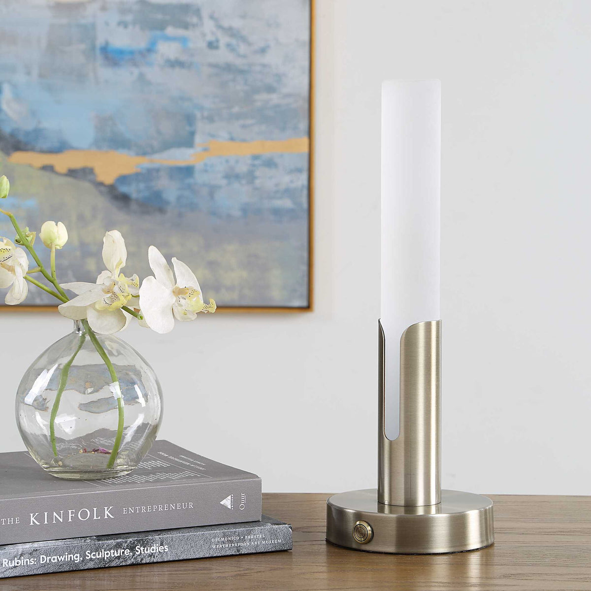 Tron - Rechargeable LED Accent Lamp - Brass,Gold