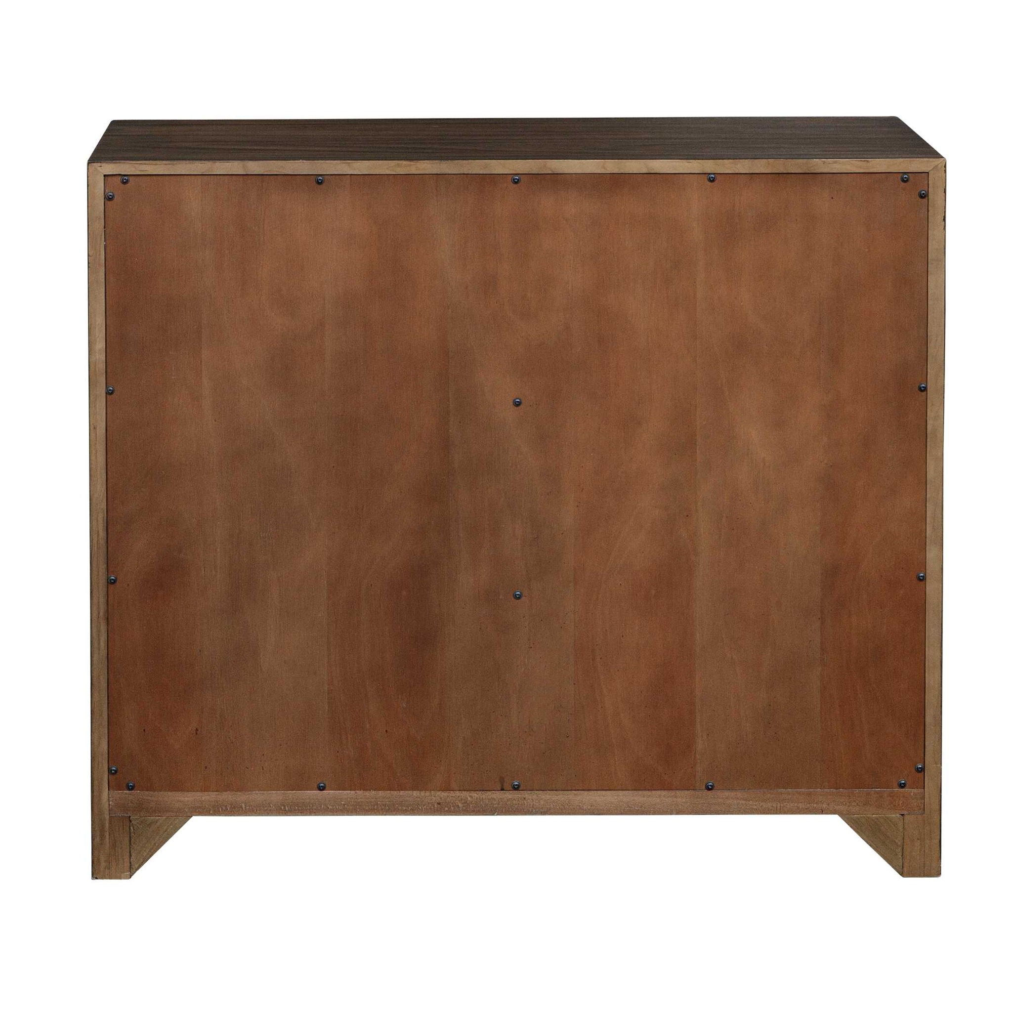 Bowtie - 3 Drawer Mid-Century Chest - Dark Brown