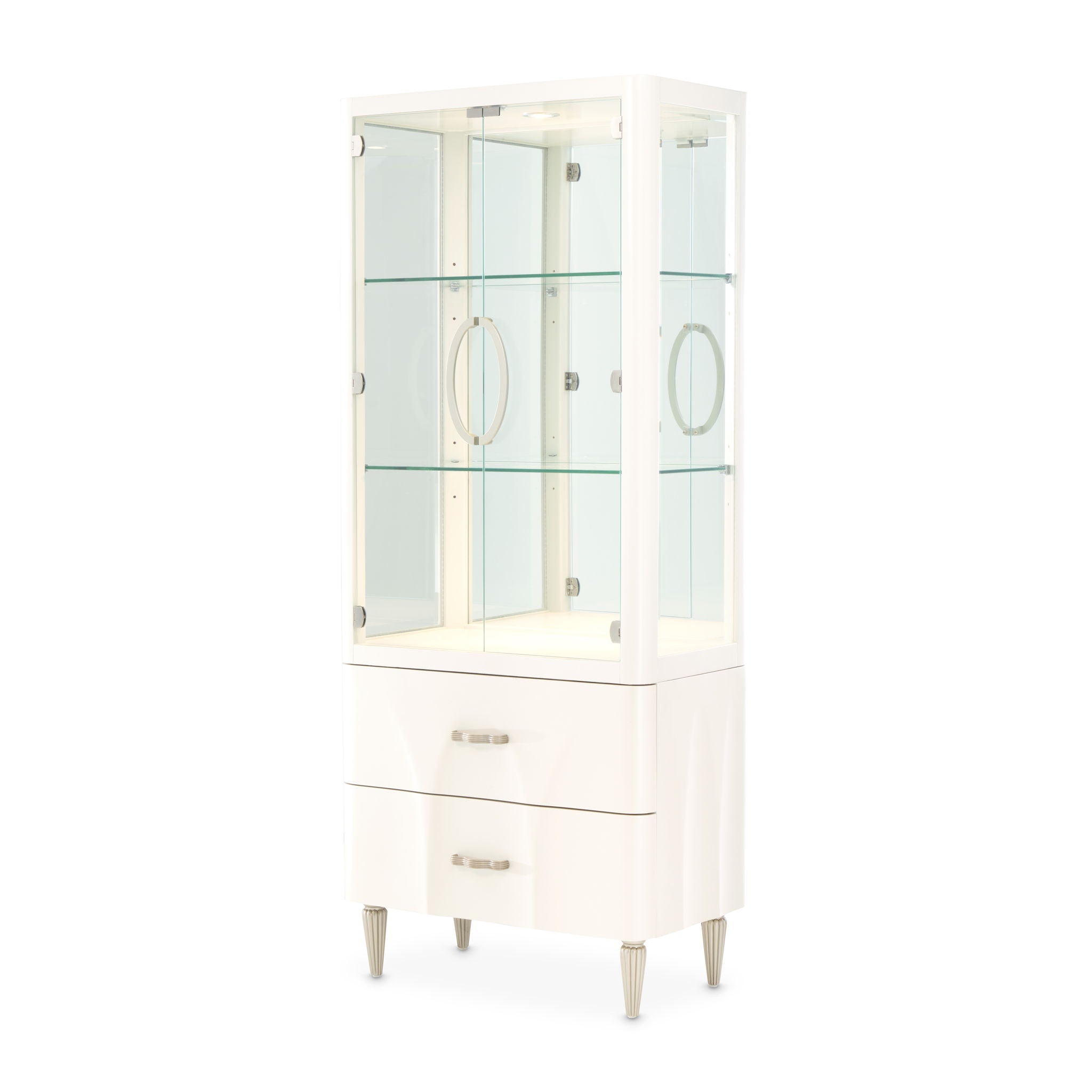 London Place - Display Cabinet - Creamy Pearl