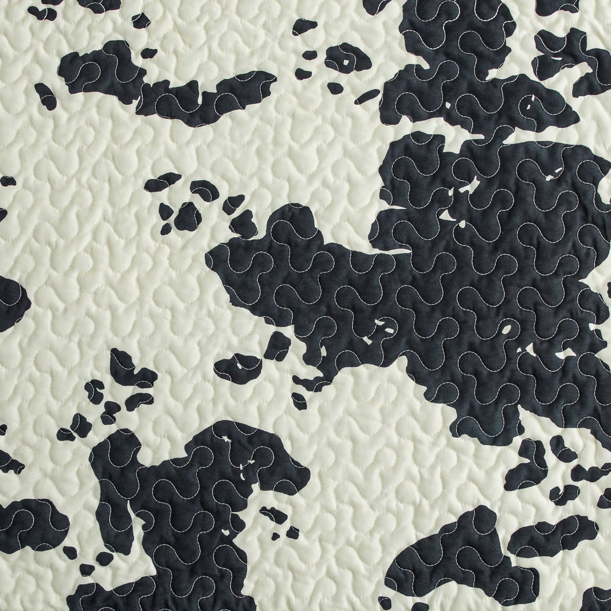 Clara - Twin Cowhide Reversible Quilt Set (Set of 2) - Black