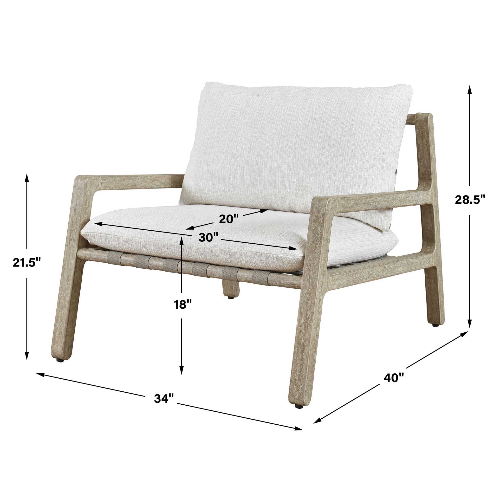 Strapped - Outdoor Lounge Chair - Light Brown / Pearl Silver