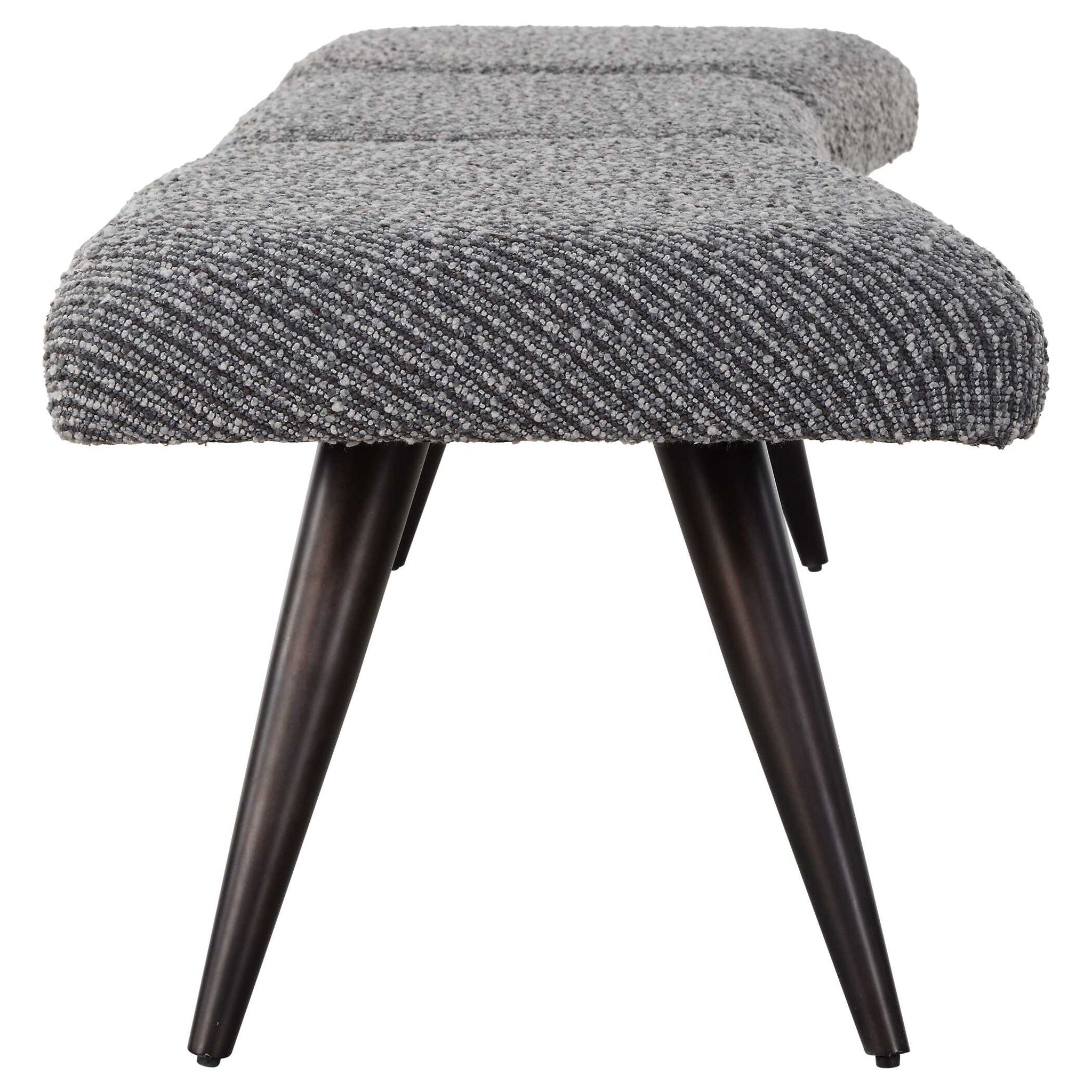 Bowtie - Charcoal Fabric Bench